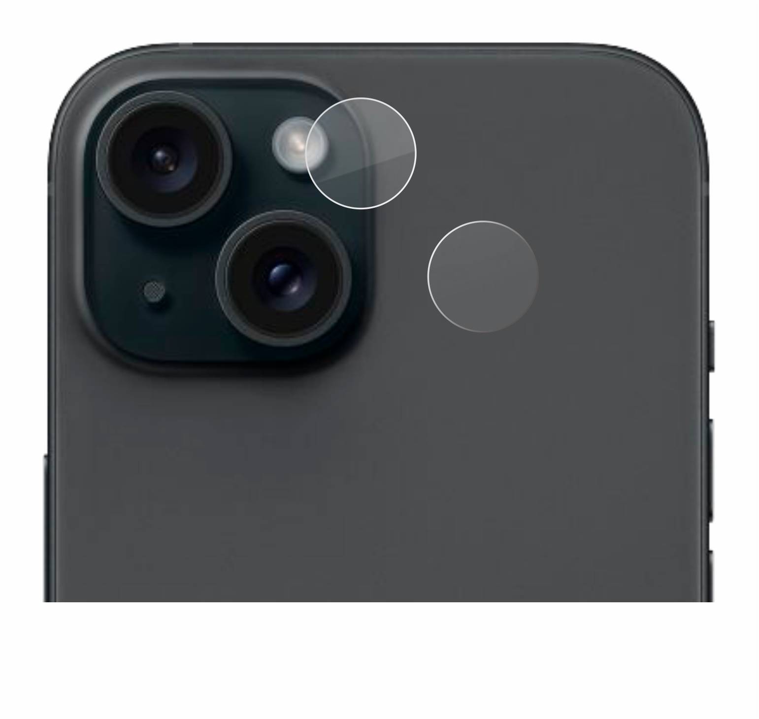 upscreen Hybrid Glas Panzer-Folie für Apple iPhone 15 (NUR Kameraschutz)