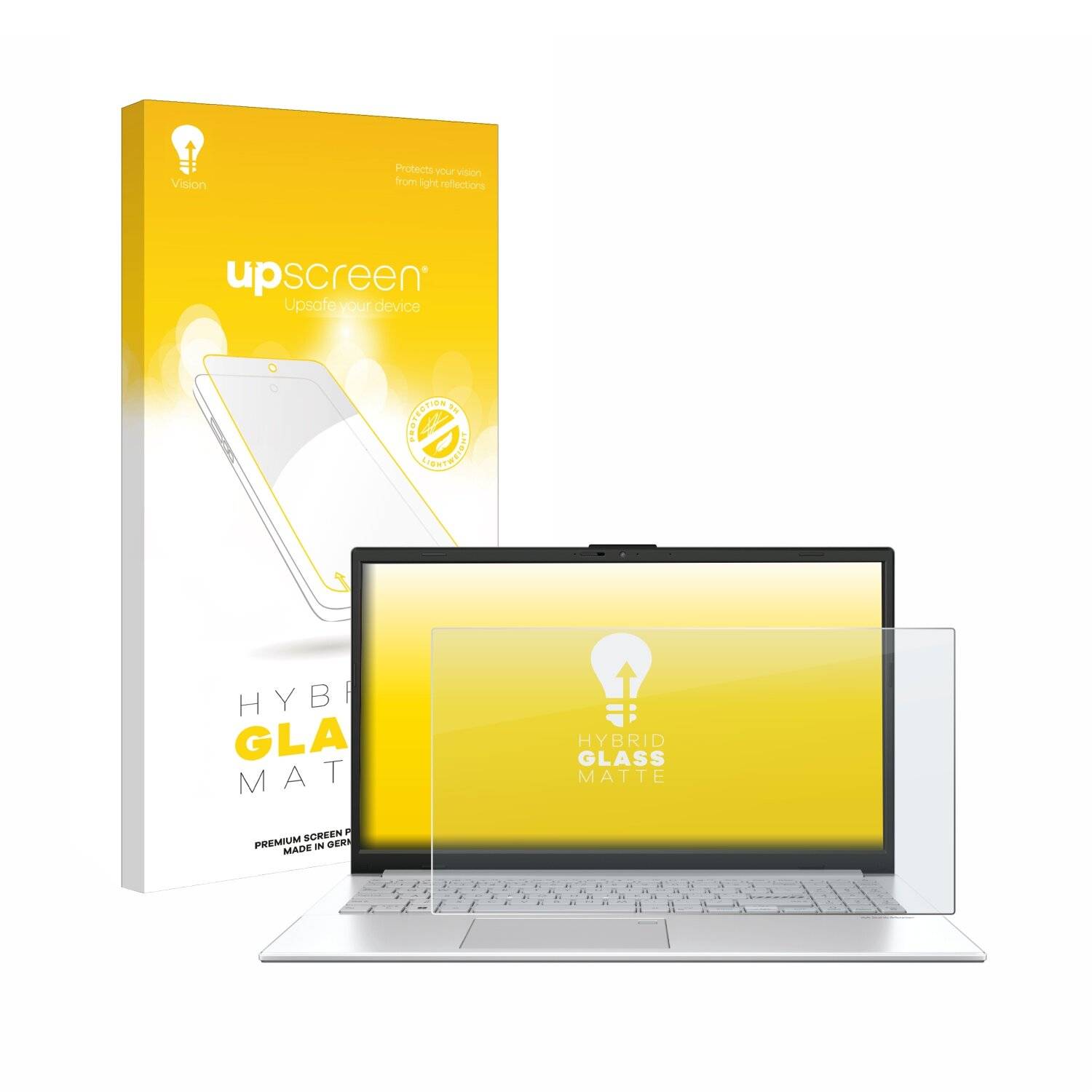 upscreen Hybrid Glas Matt Panzer-Folie für ASUS Vivobook Go 15
