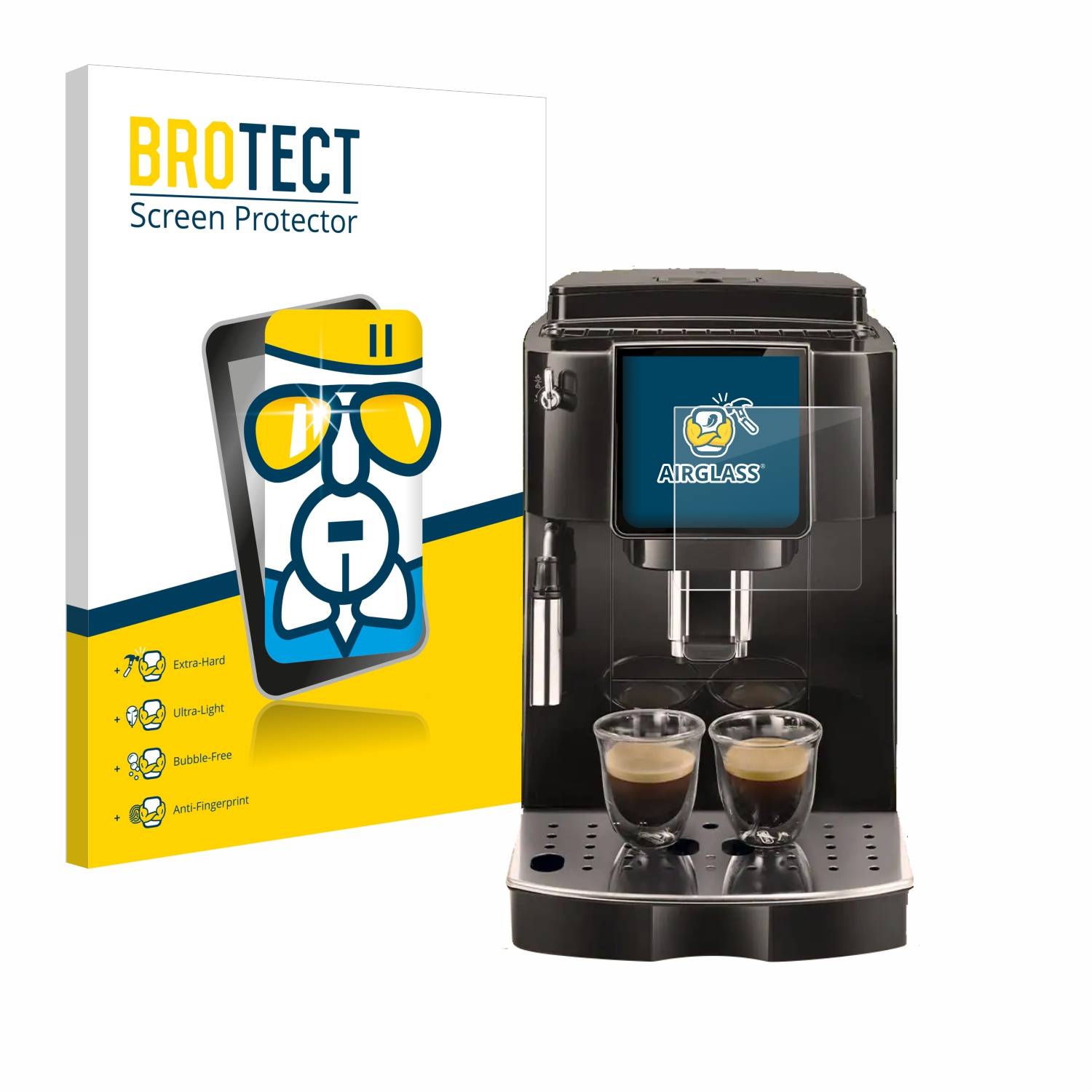 BROTECT AirGlass Glas Panzer-Folie für DeLonghi Magnifica Start ECAM222.60 - Schutzglas