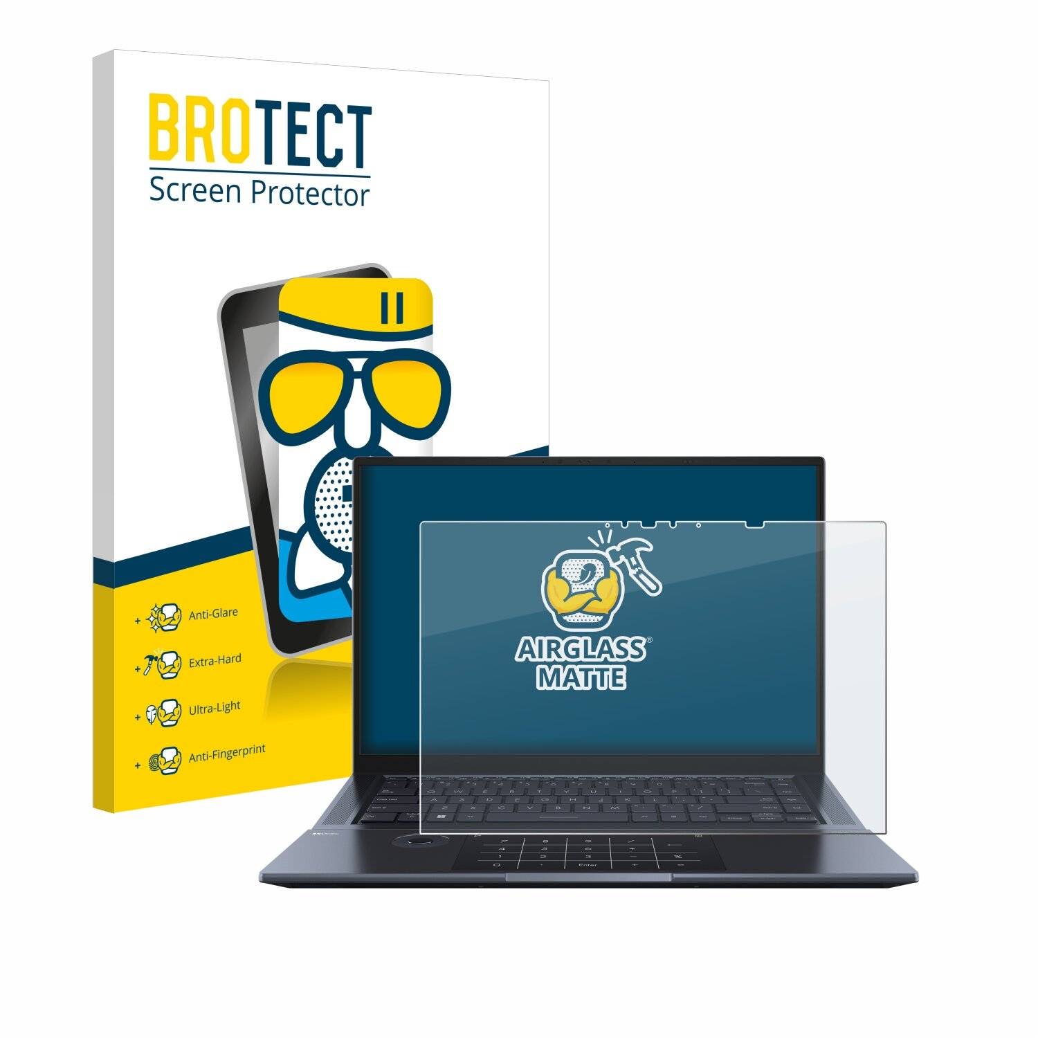 BROTECT AirGlass Matt Glas Panzer Folie für ASUS ZenBook Pro 16X