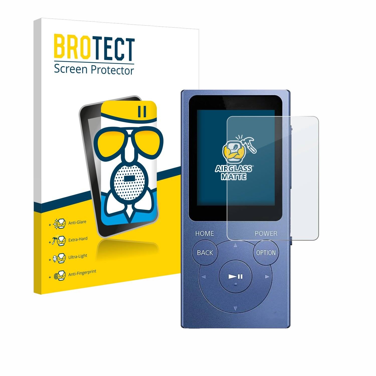 BROTECT AirGlass Matt Glas Panzer Folie für Sony Walkman