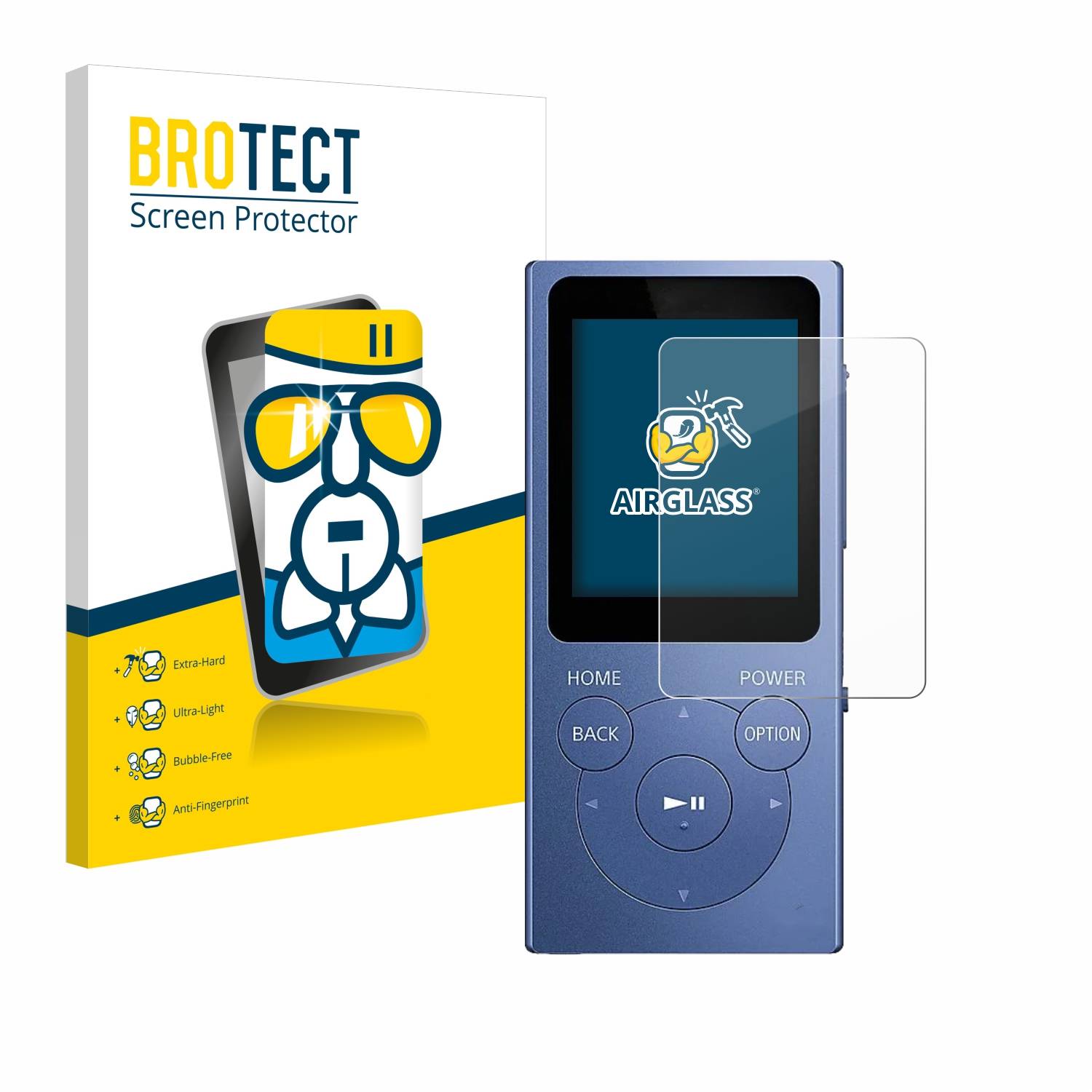 BROTECT AirGlass Glas Panzer-Folie für Sony Walkman NW-E394 - Schutzglas