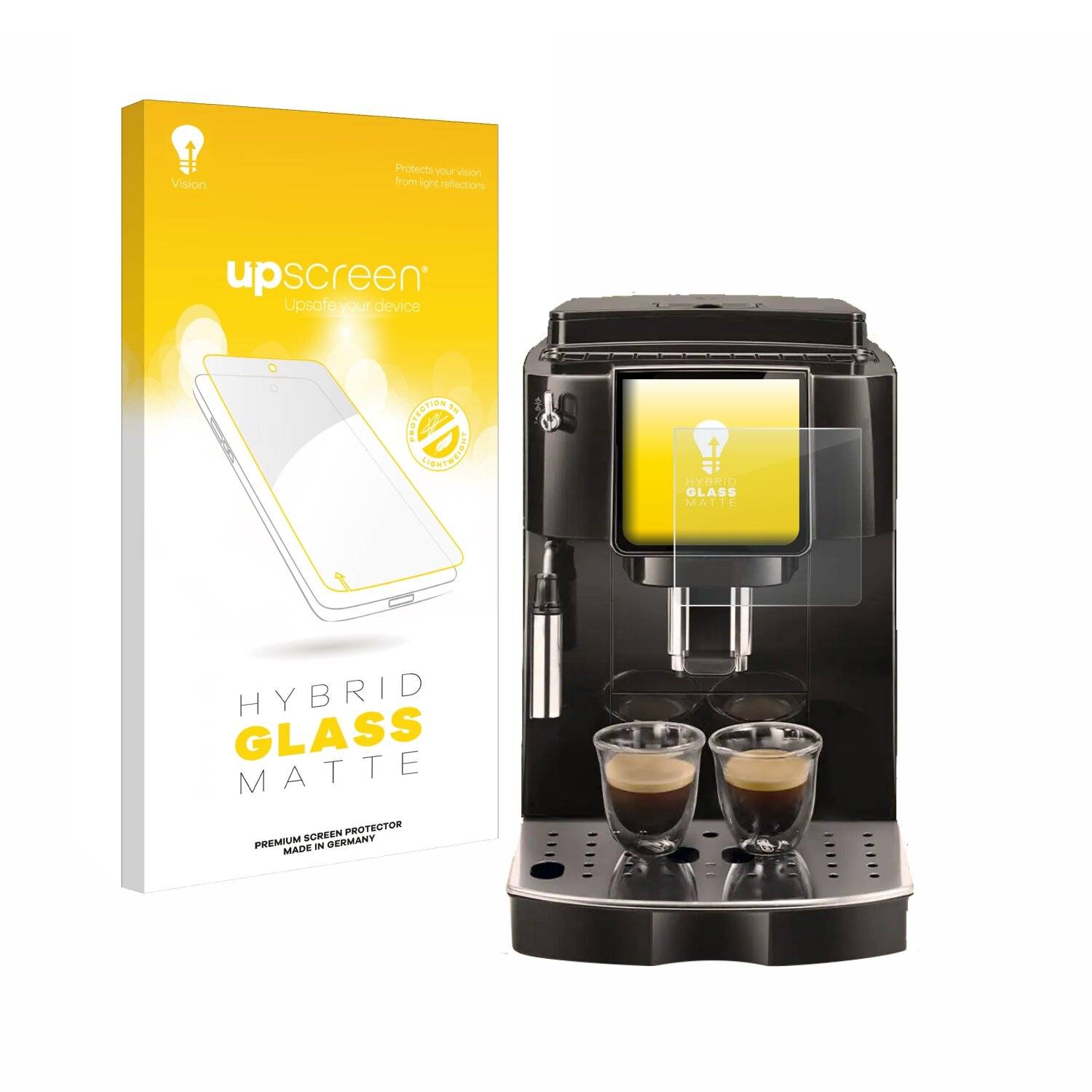 upscreen Hybrid Glas Matt Panzer-Folie für DeLonghi Magnifica Start
