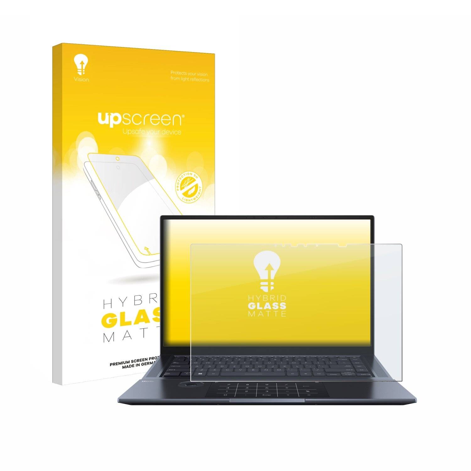 upscreen Hybrid Glas Matt Panzer-Folie für ASUS ZenBook Pro 16X