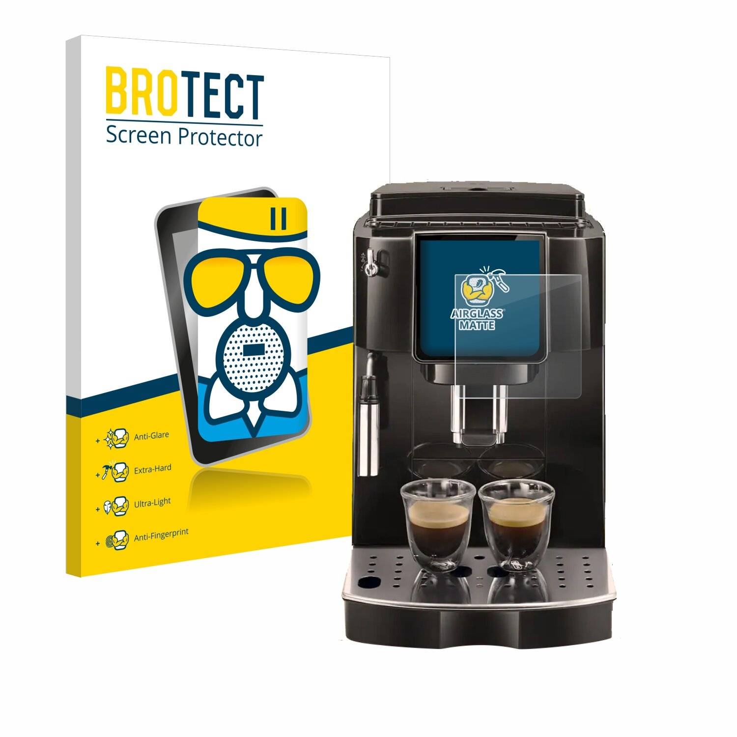 BROTECT AirGlass Matt Glas Panzer Folie für DeLonghi Magnifica Start