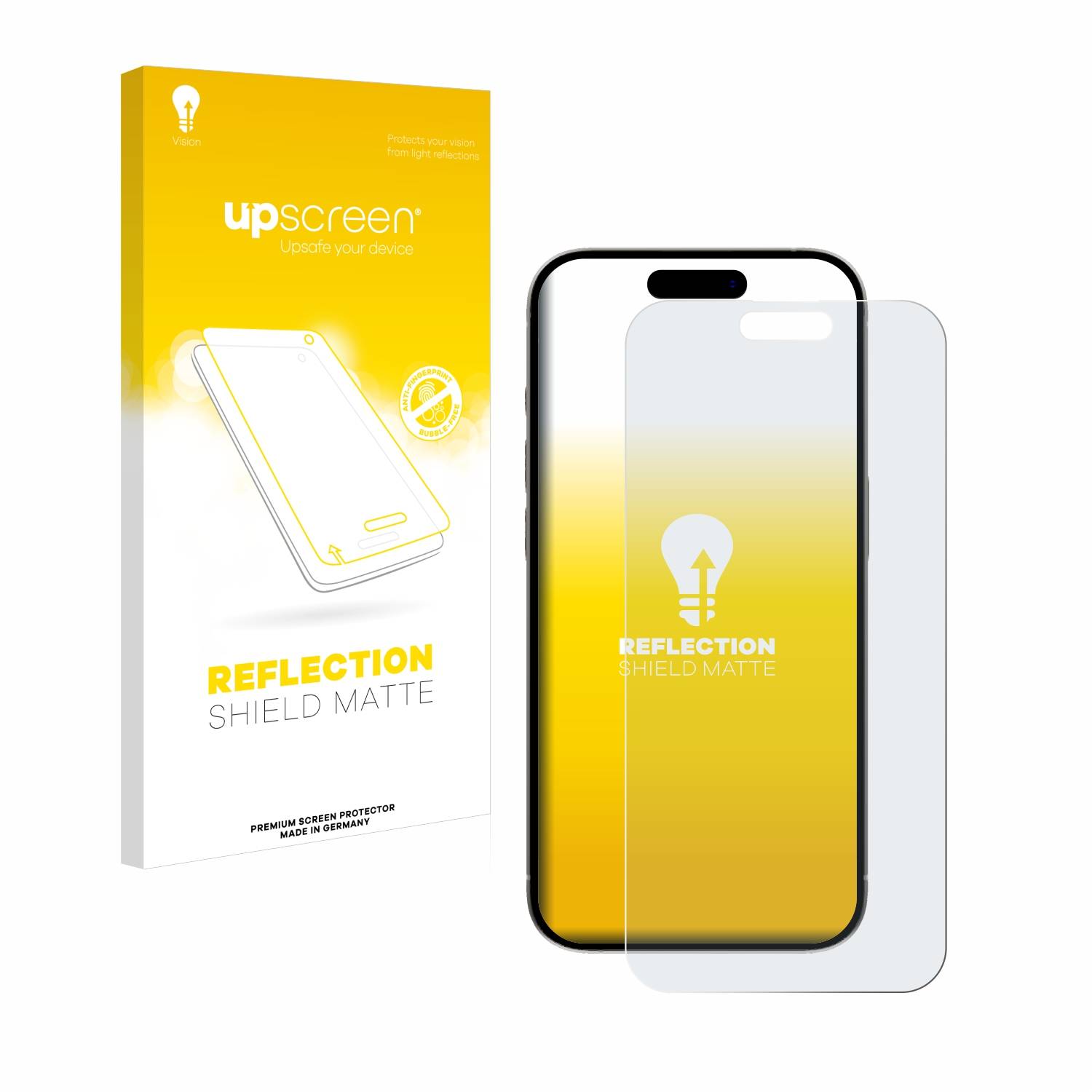 upscreen Reflection Shield Matt Schutzfolie für Apple iPhone 15 Pro Max