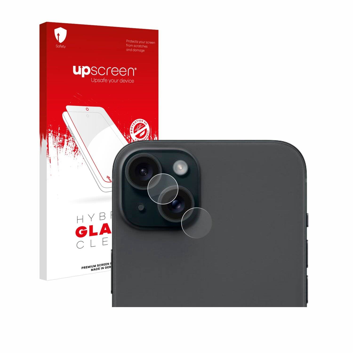 upscreen Hybrid Glas Panzer-Folie für Apple iPhone 15 Plus (NUR