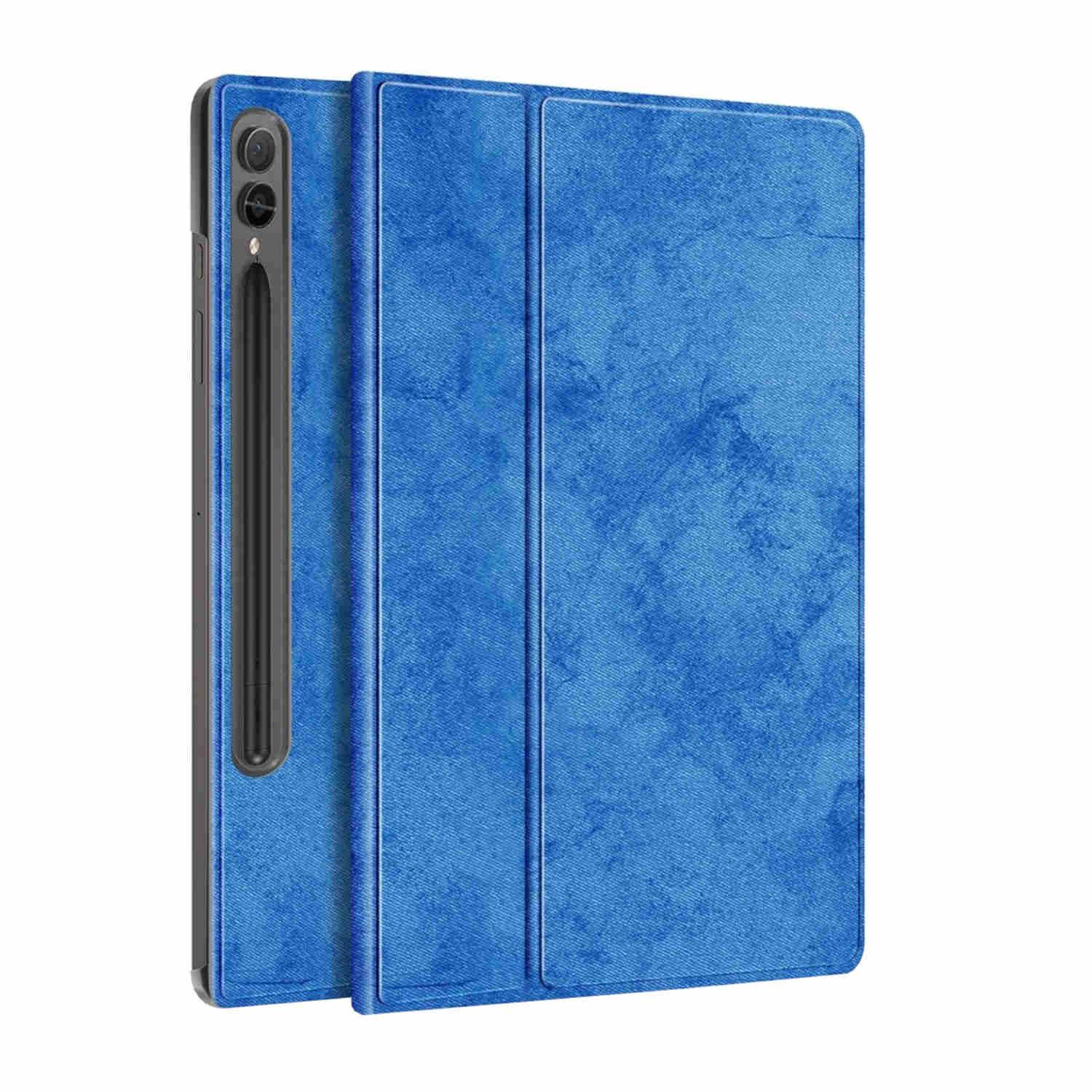 Für Samsung Galaxy Tab S10 FE / S9 u. FE 360 Grad Kunstleder Hülle Tablet Tasche