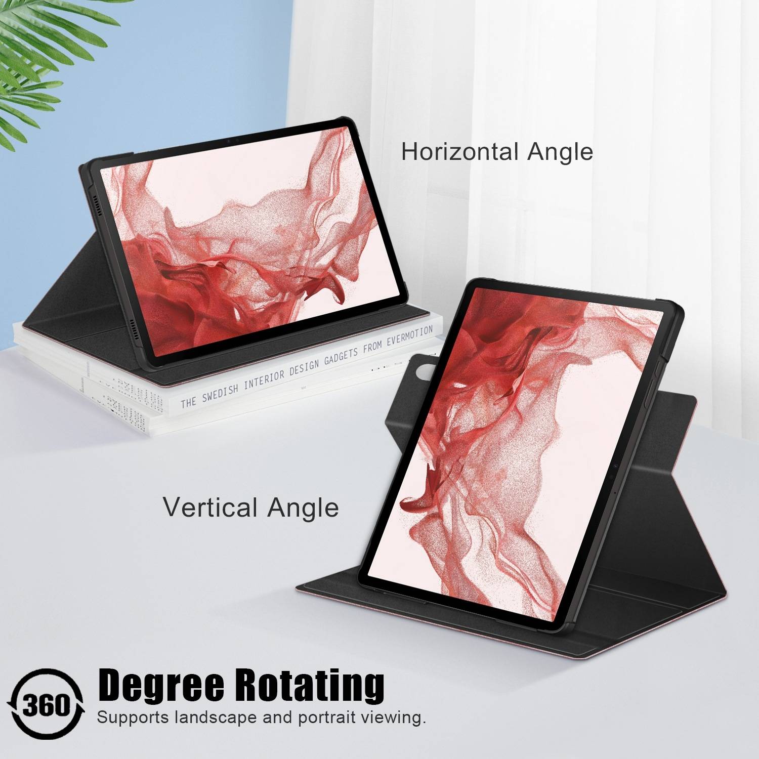 Für Samsung Galaxy Tab S10 FE / S9 u. FE 360 Grad Kunstleder Hülle Tablet Tasche