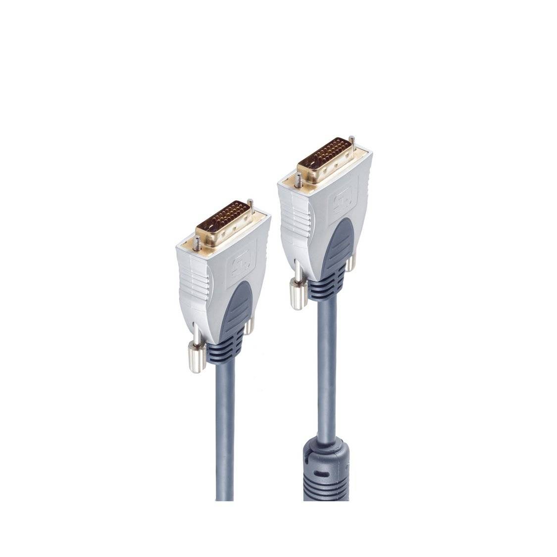 shiverpeaks® DVI-D Verbindungskabel, 24+1, Dual-Link, vergoldete Kontakte, mit 2x Ferrit, 7,50m