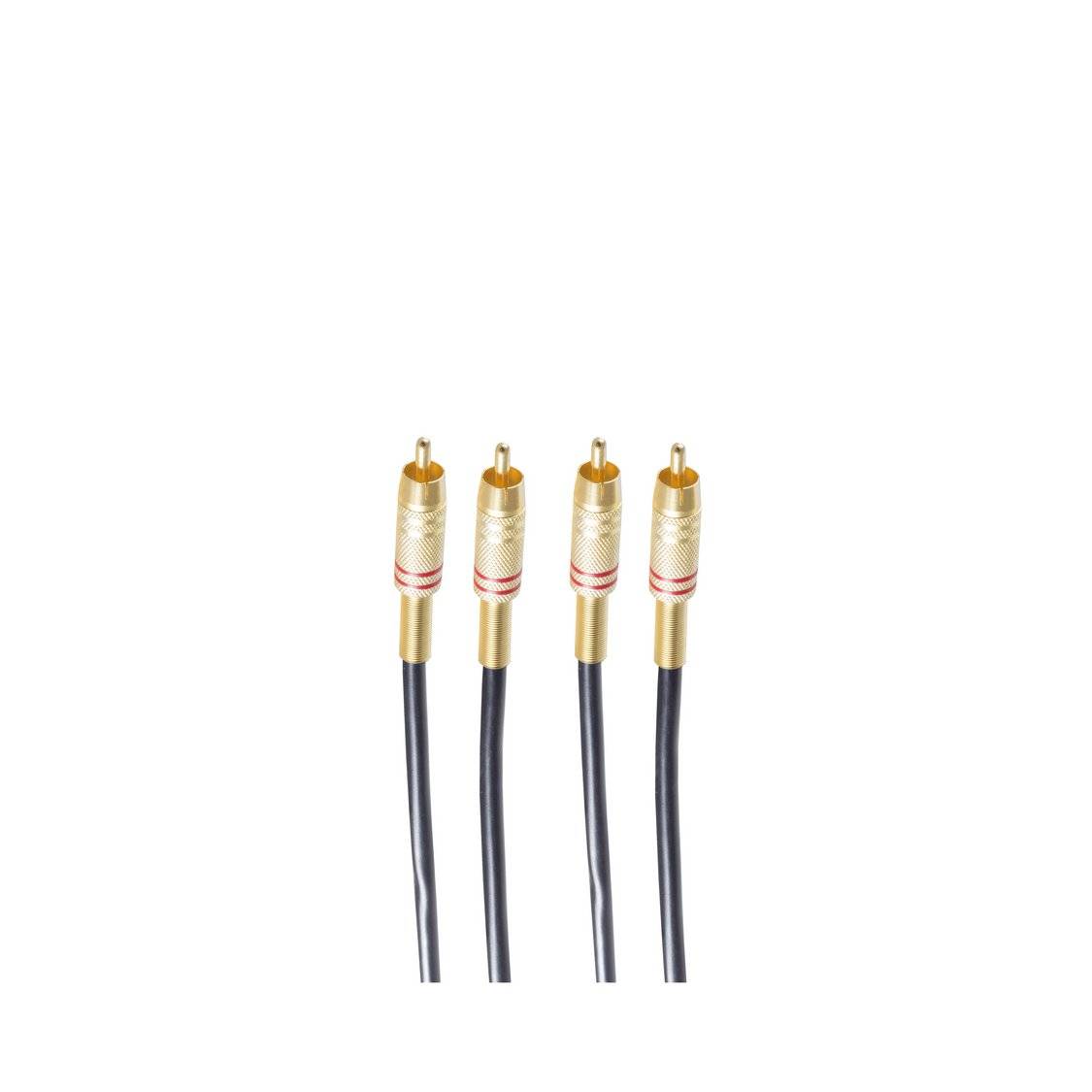 2 Metallcinchstecker/ 2 Metallcinchst. verg. 1,5m