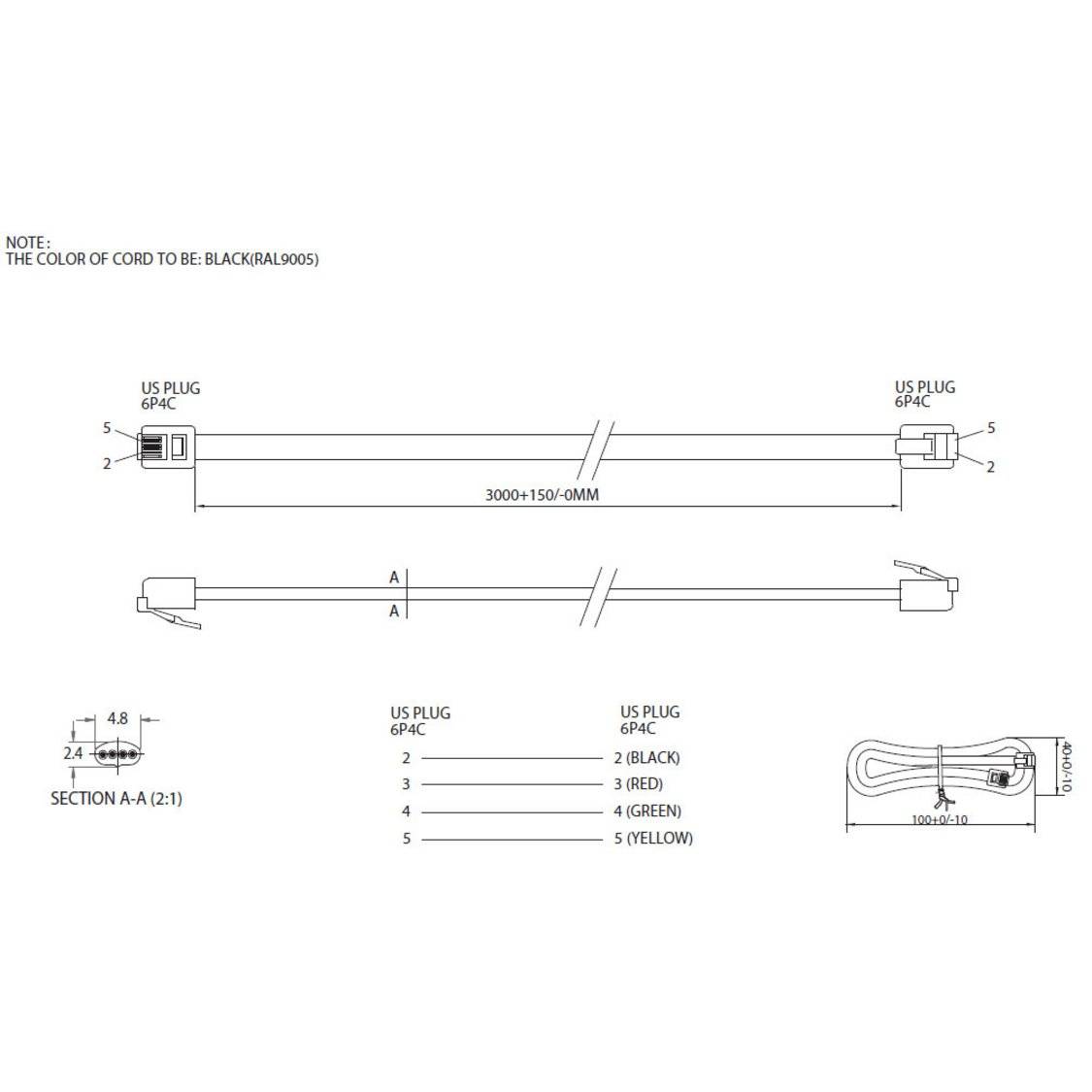 Western-Stecker 6/4 / Western-Stecker 6/4 1,5m
