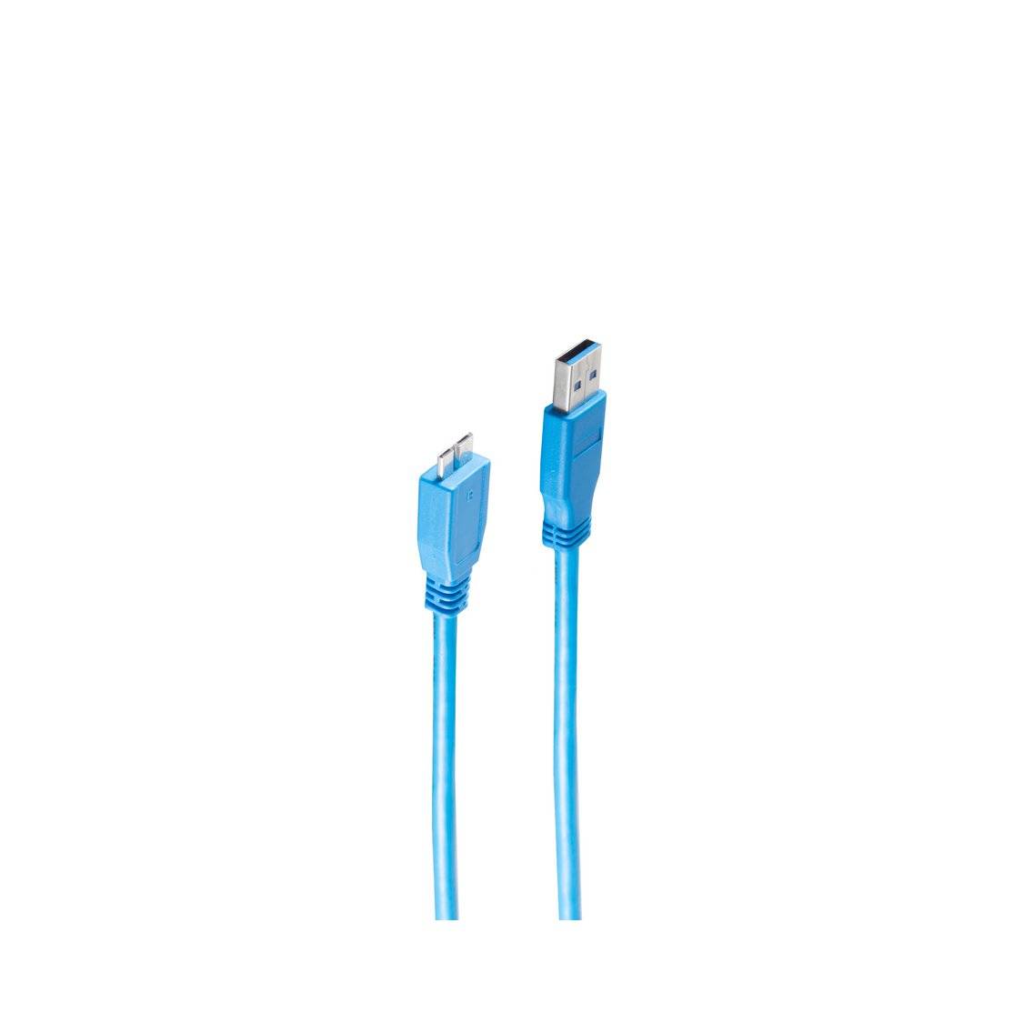 Micro-USB Kabel USB-A-St./USB B-St. 3.0 blau 0,5m