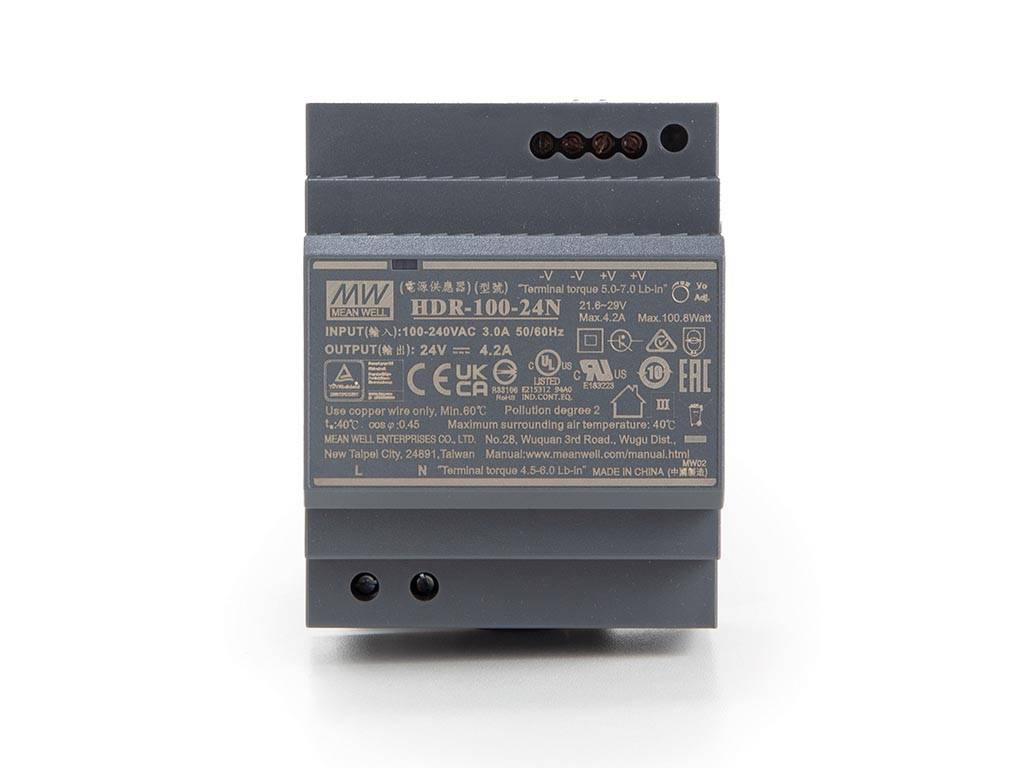 INDUSTRIE-NETZTEIL - 1 AUSGANG - HUTSCHIENENMONTAGE - 100 W - 24 V - 4.2 A