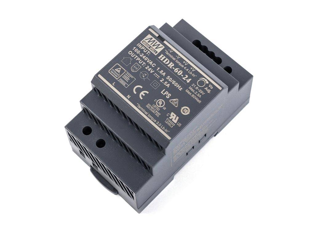 INDUSTRIE-NETZTEIL - 1 AUSGANG - HUTSCHIENENMONTAGE - 60 W - 24 V - 2.5 A
