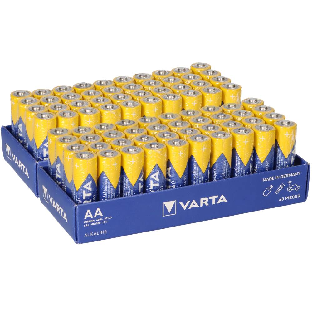 80x VARTA Industrial Pro AA LR6 4006 1,5V – Mignon Großpack