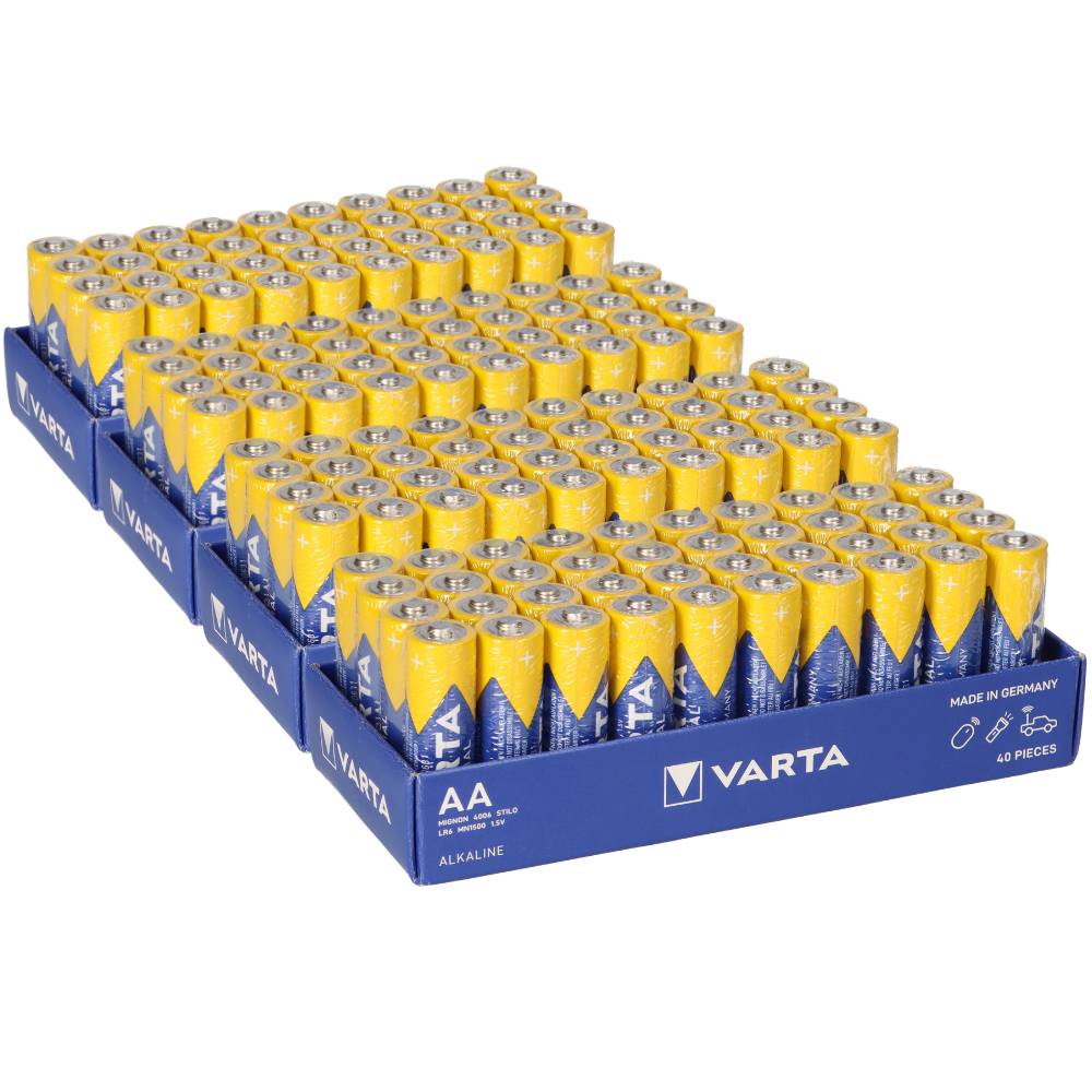 160x VARTA Industrial Pro AA LR6 4006 1,5V – Großverbraucher-Pack