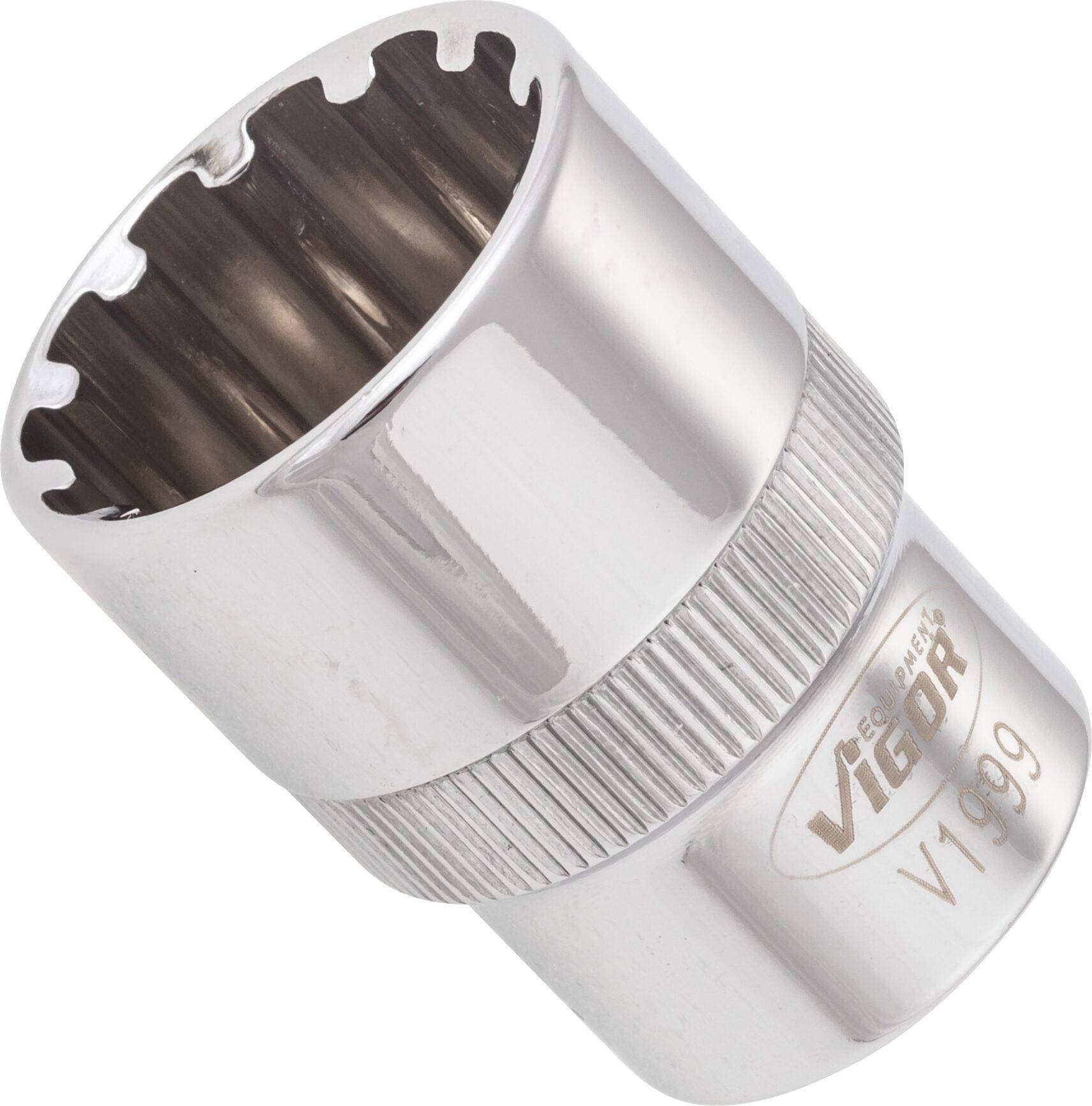 VIGOR Multiprofil Steckschlüsseleinsatz ∙ V1999 ∙ Vierkant hohl 12,5 mm (1/2 Zoll) ∙ Multiprofil ∙ 21 mm