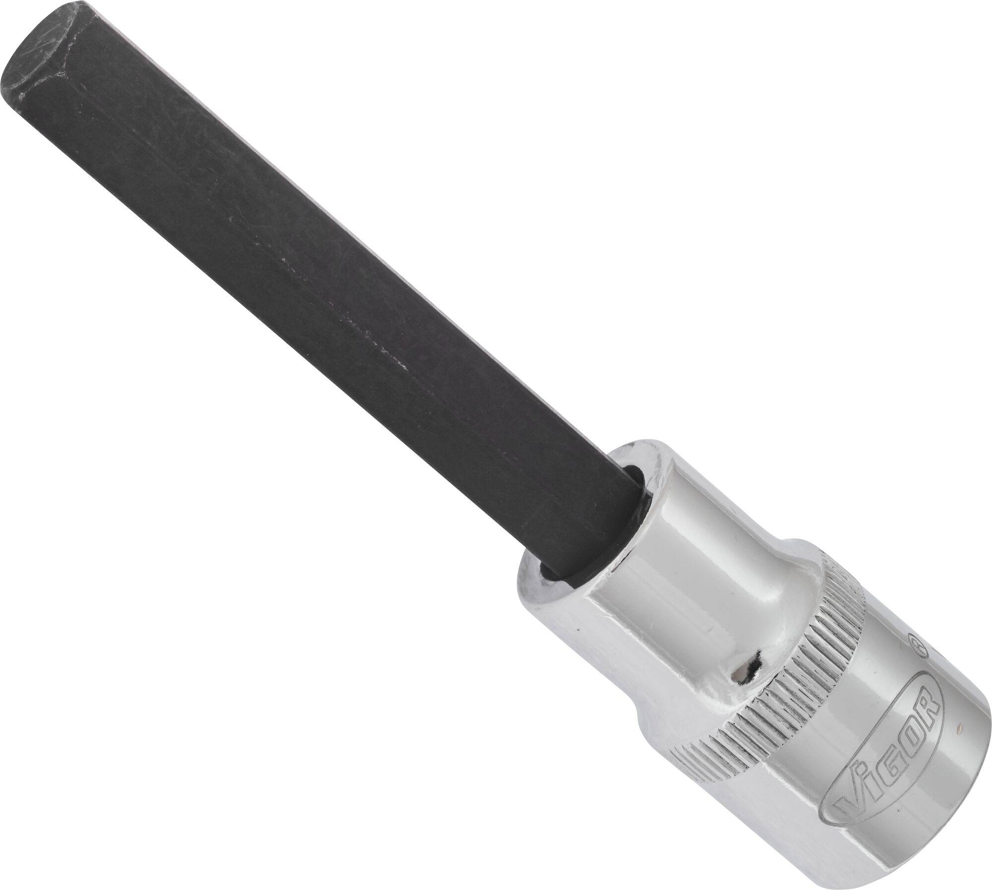 VIGOR Innensechskant Schraubendreher-Einsatz ∙ V2076 ∙ Vierkant hohl 12,5 mm (1/2 Zoll) ∙ Innen Sechskant Profil ∙ 10 mm