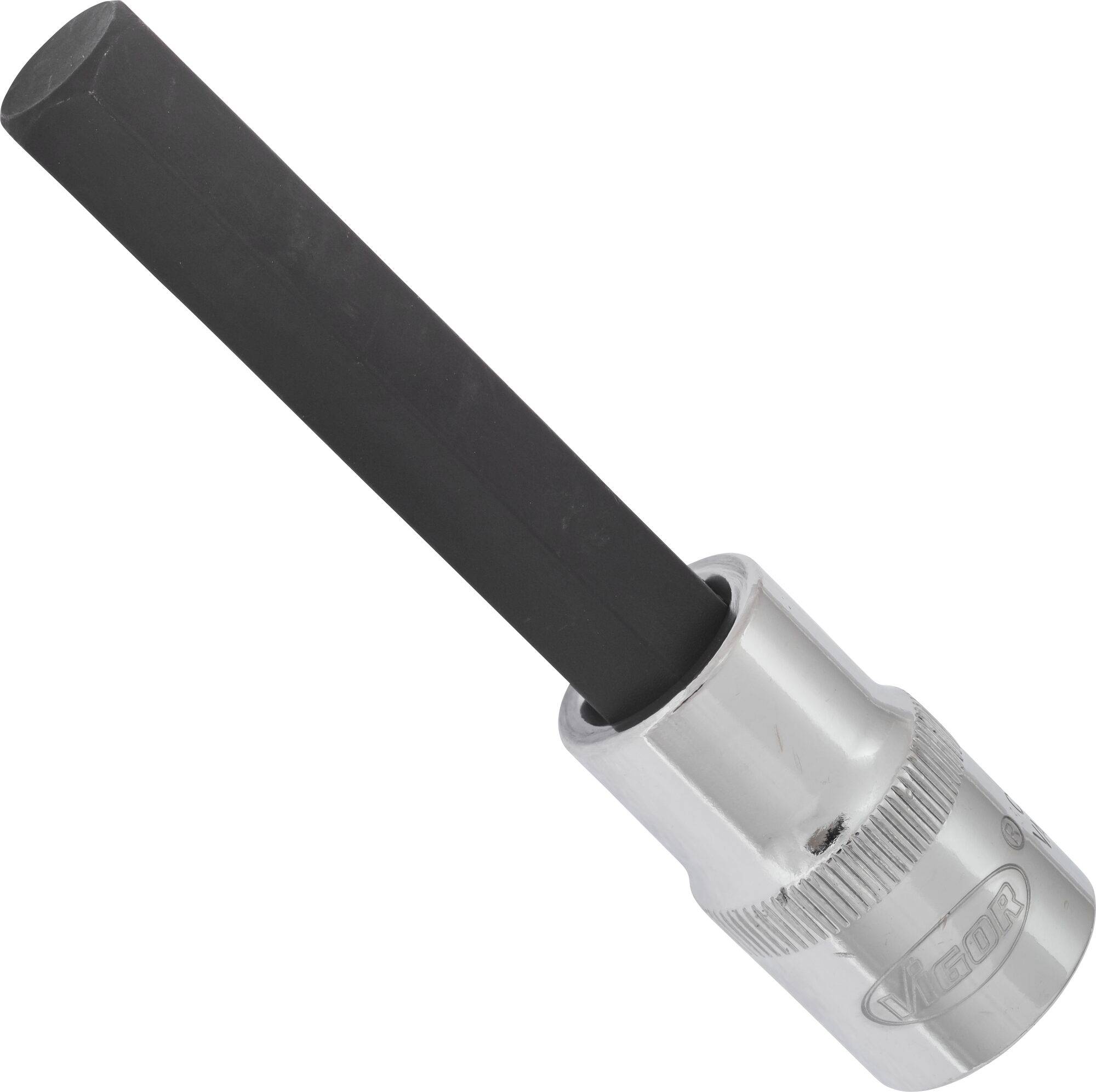 VIGOR Innensechskant Schraubendreher-Einsatz ∙ V2078 ∙ Vierkant hohl 12,5 mm (1/2 Zoll) ∙ Innen Sechskant Profil ∙ 12 mm