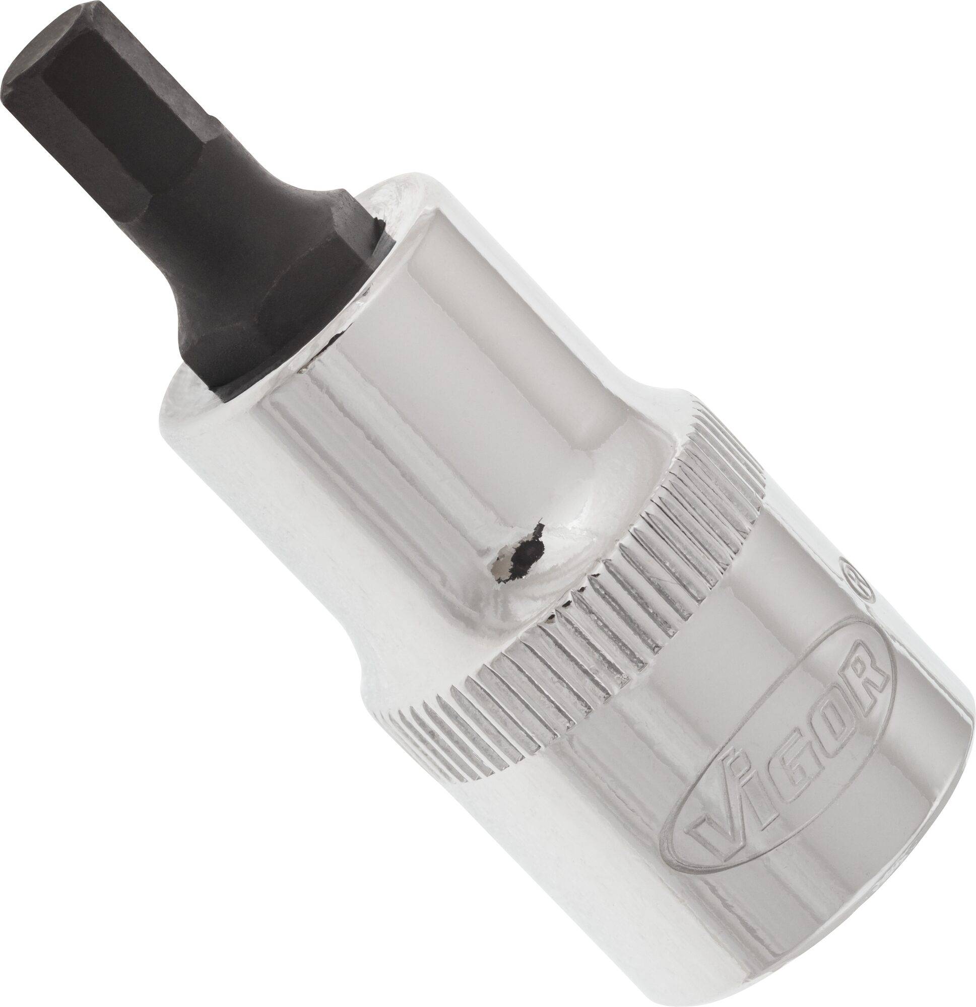 VIGOR Innensechskant Schraubendreher-Einsatz ∙ V2102 ∙ Vierkant hohl 12,5 mm (1/2 Zoll) ∙ Innen Sechskant Profil ∙ 6 mm