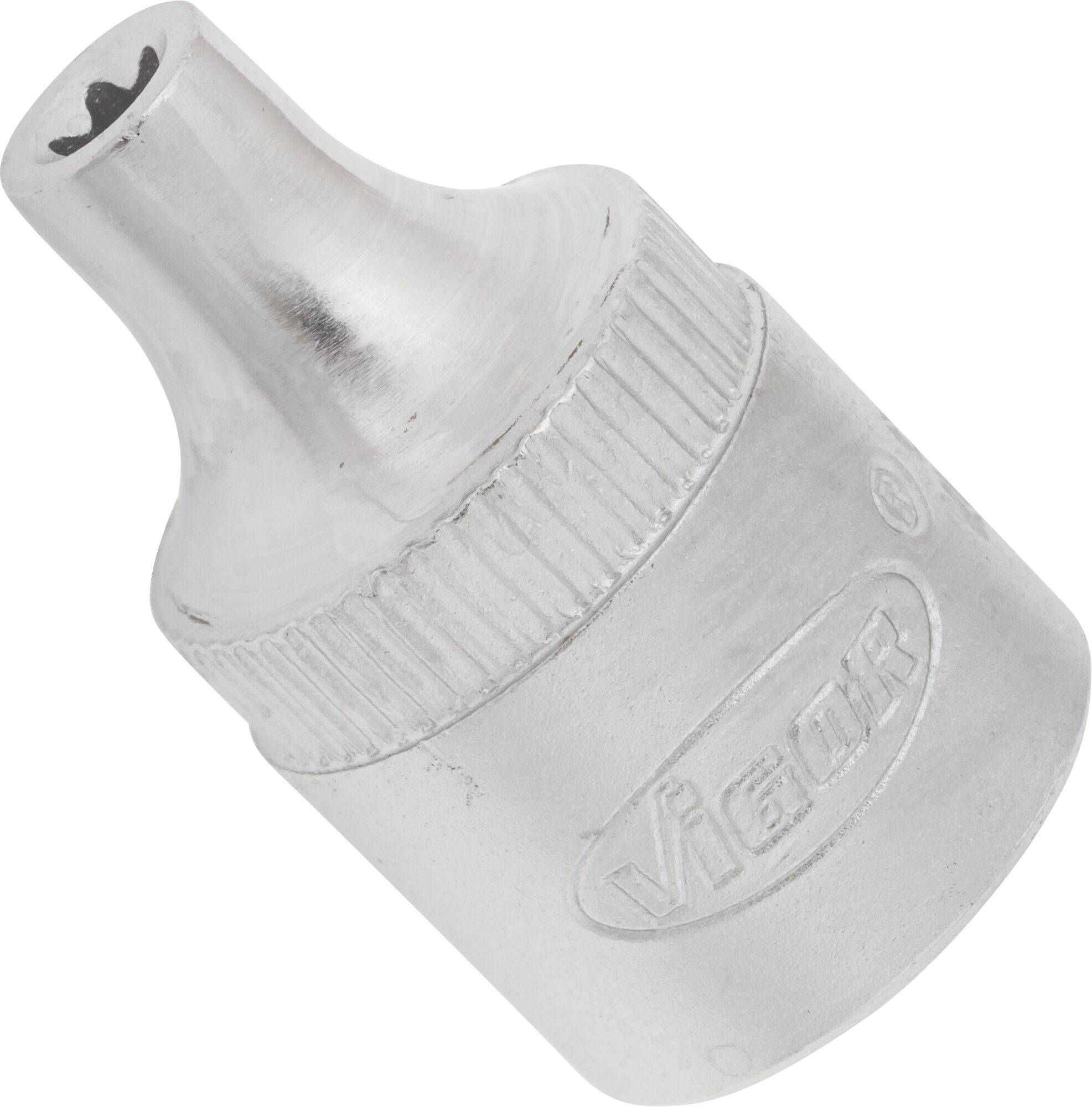 VIGOR T Steckschlüsseleinsatz ∙ V2724 ∙ Vierkant hohl 10 mm (3/8 Zoll) ∙ Außen TORX® Profil ∙ E4