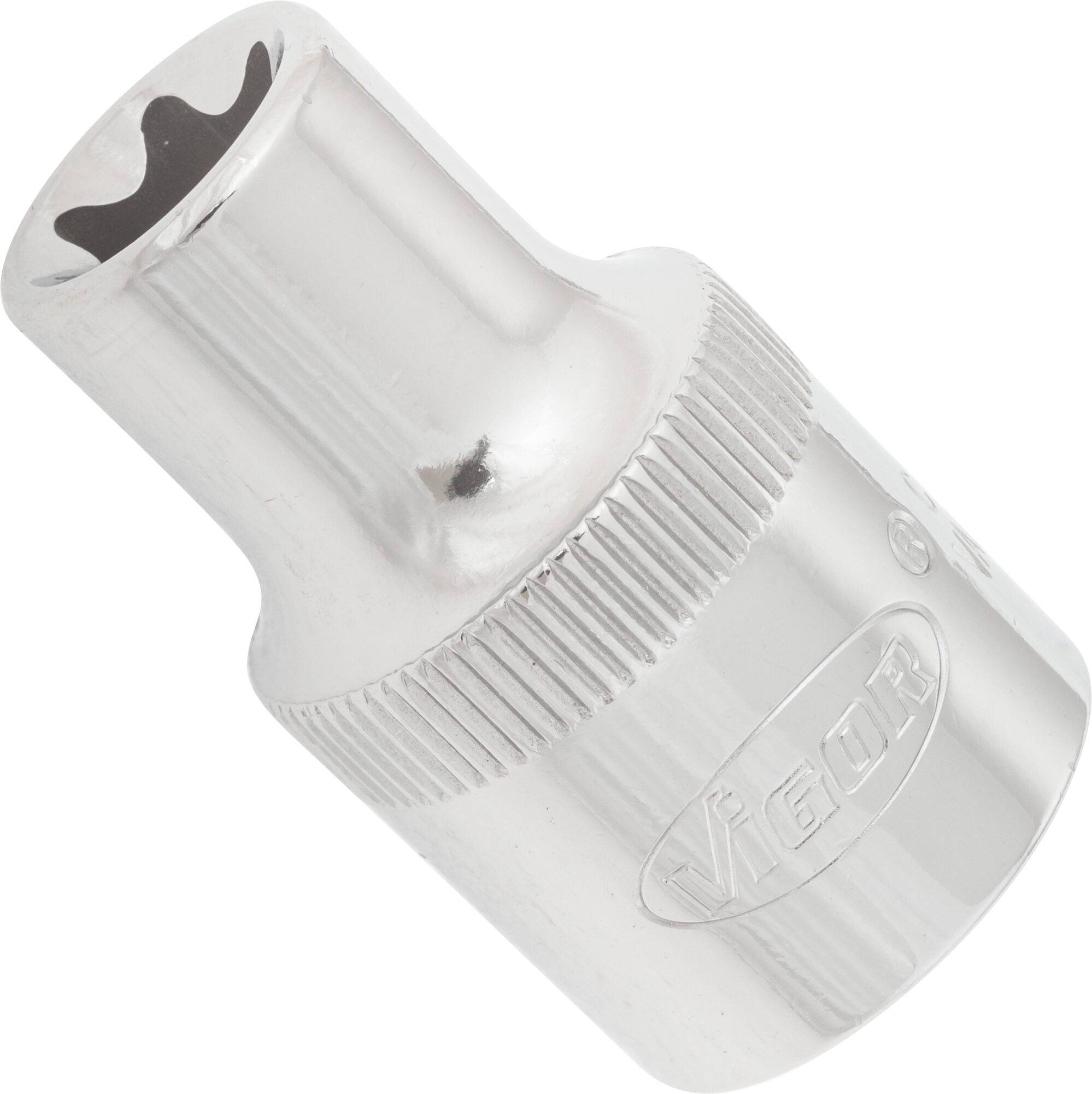 VIGOR TORX® Steckschlüsseleinsatz ∙ V2732 ∙ Vierkant hohl 12,5 mm (1/2 Zoll) ∙ Außen TORX® Profil ∙ E12