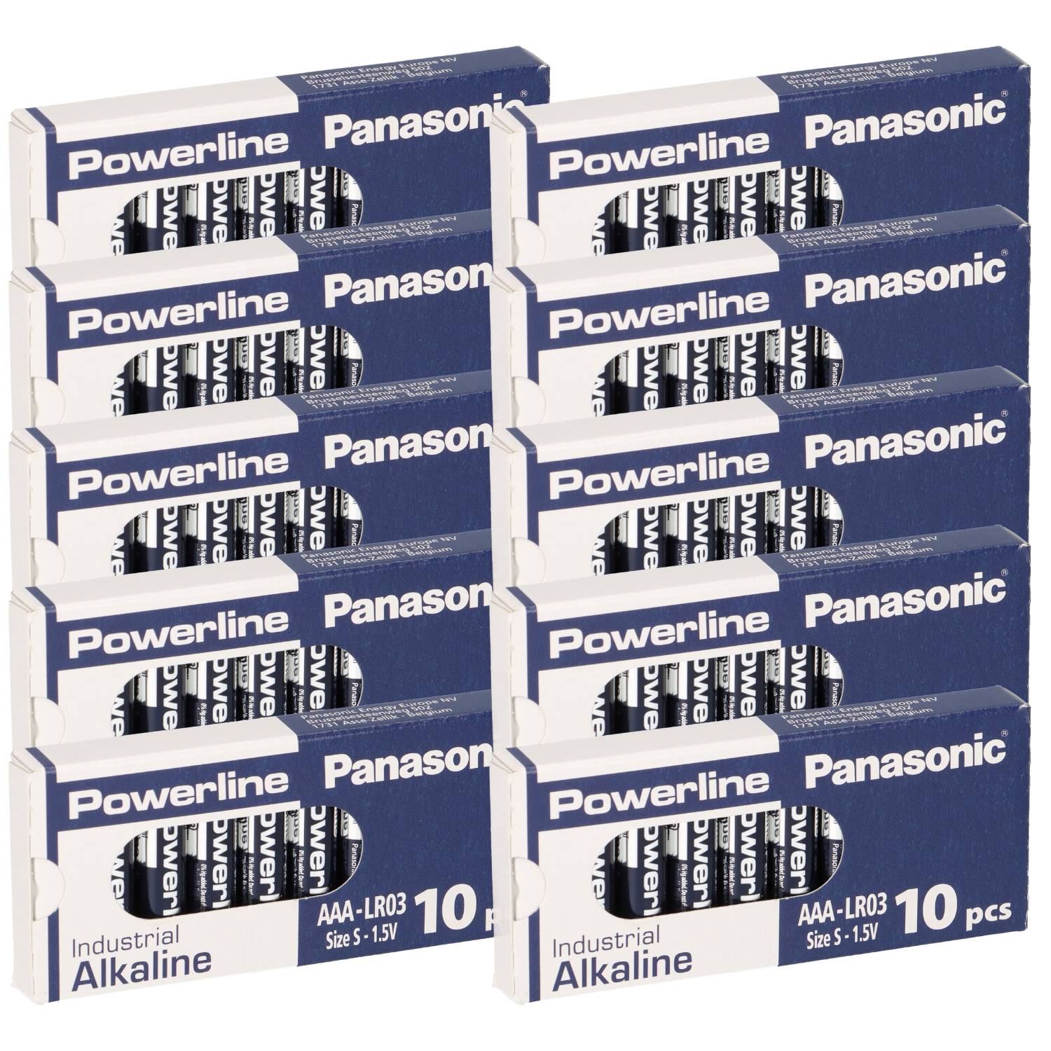 100x MICRO AAA LR03 MN2400 Batterie PANASONIC POWERLINE INDUSTRIAL 1383mAh