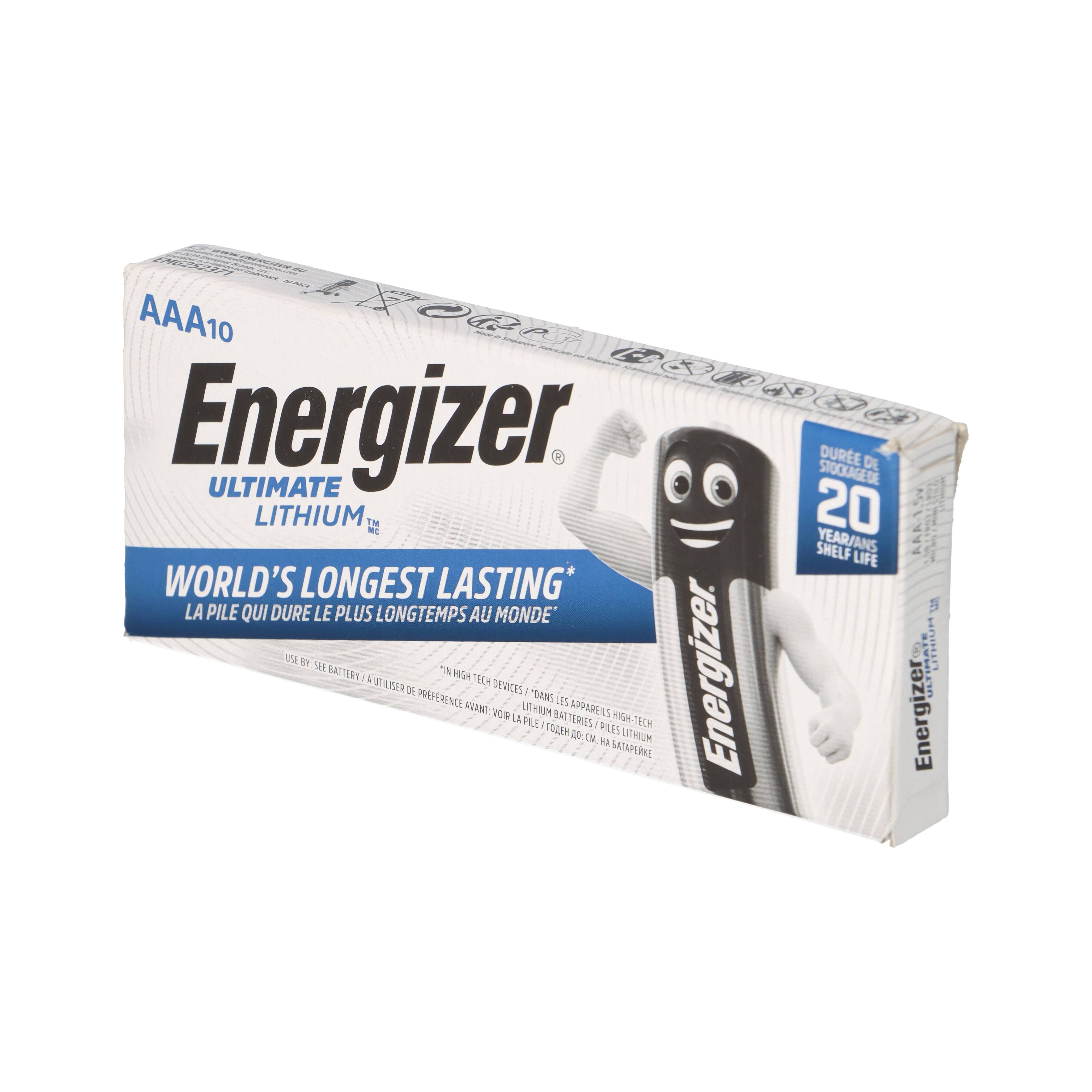 10x Energizer Ultimate Lithium AAA L92 FR03 1,5V – Micro Batterien