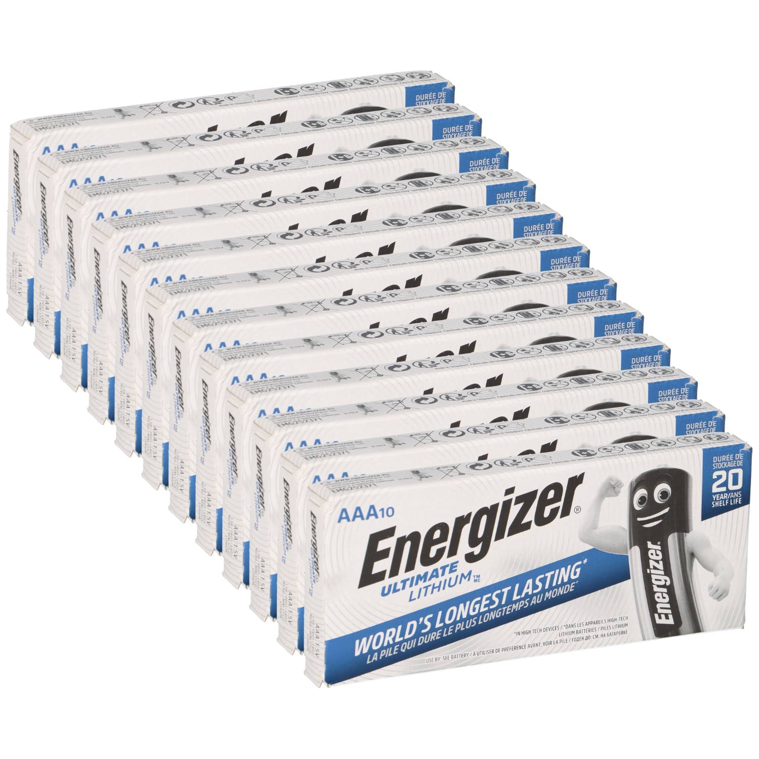 120x Energizer Ultimate Lithium AAA L92 FR03 1,5V – Großpack