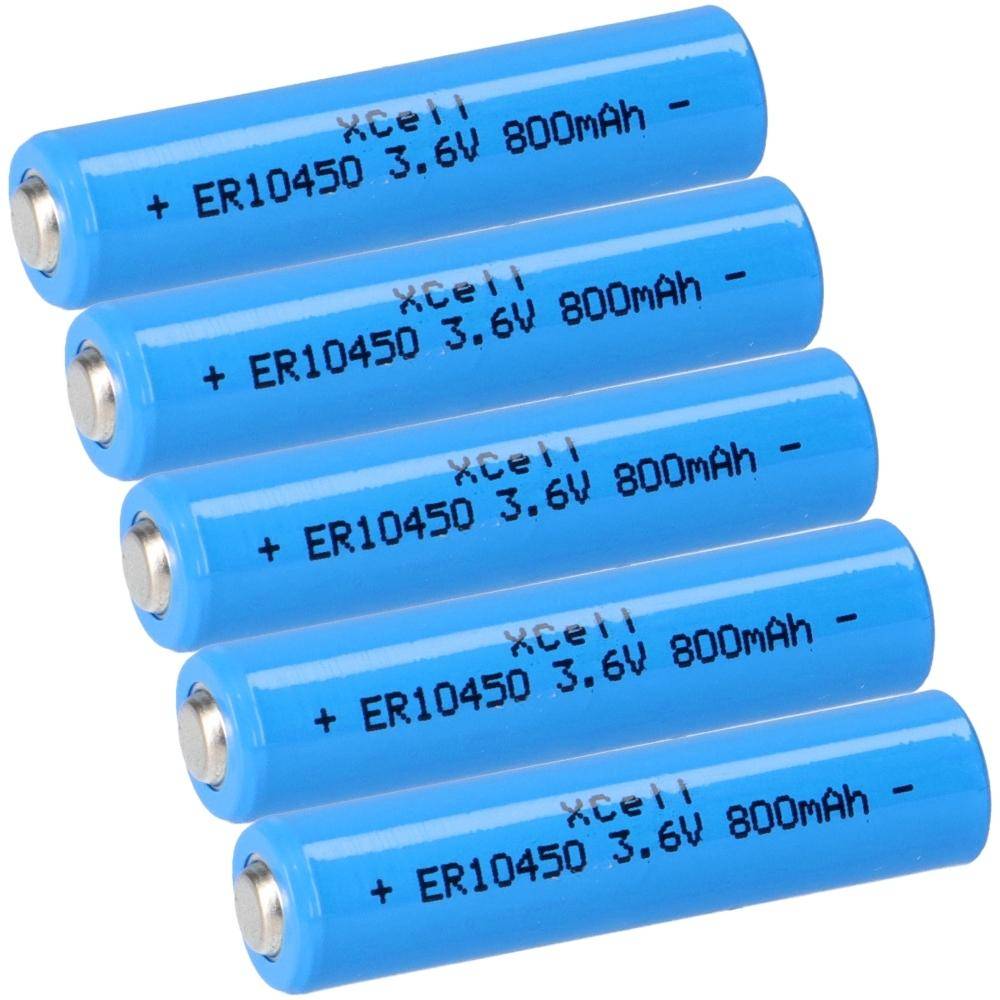 5x XCell Lithium 3,6V Batterie ER10450 AAA - Zelle