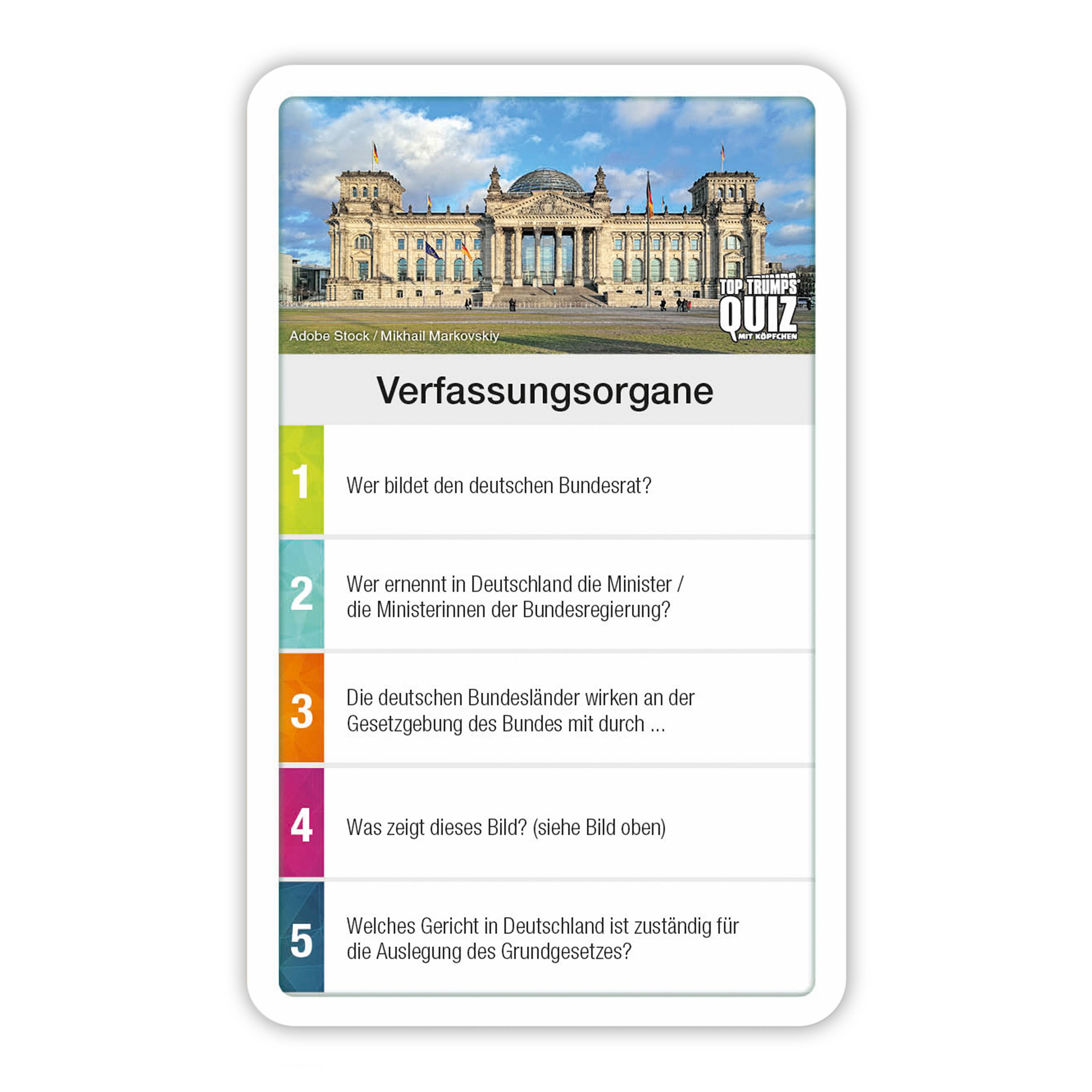 Top Trumps Quiz - Deutschland Quiz Quizspiel Wissensspiel
