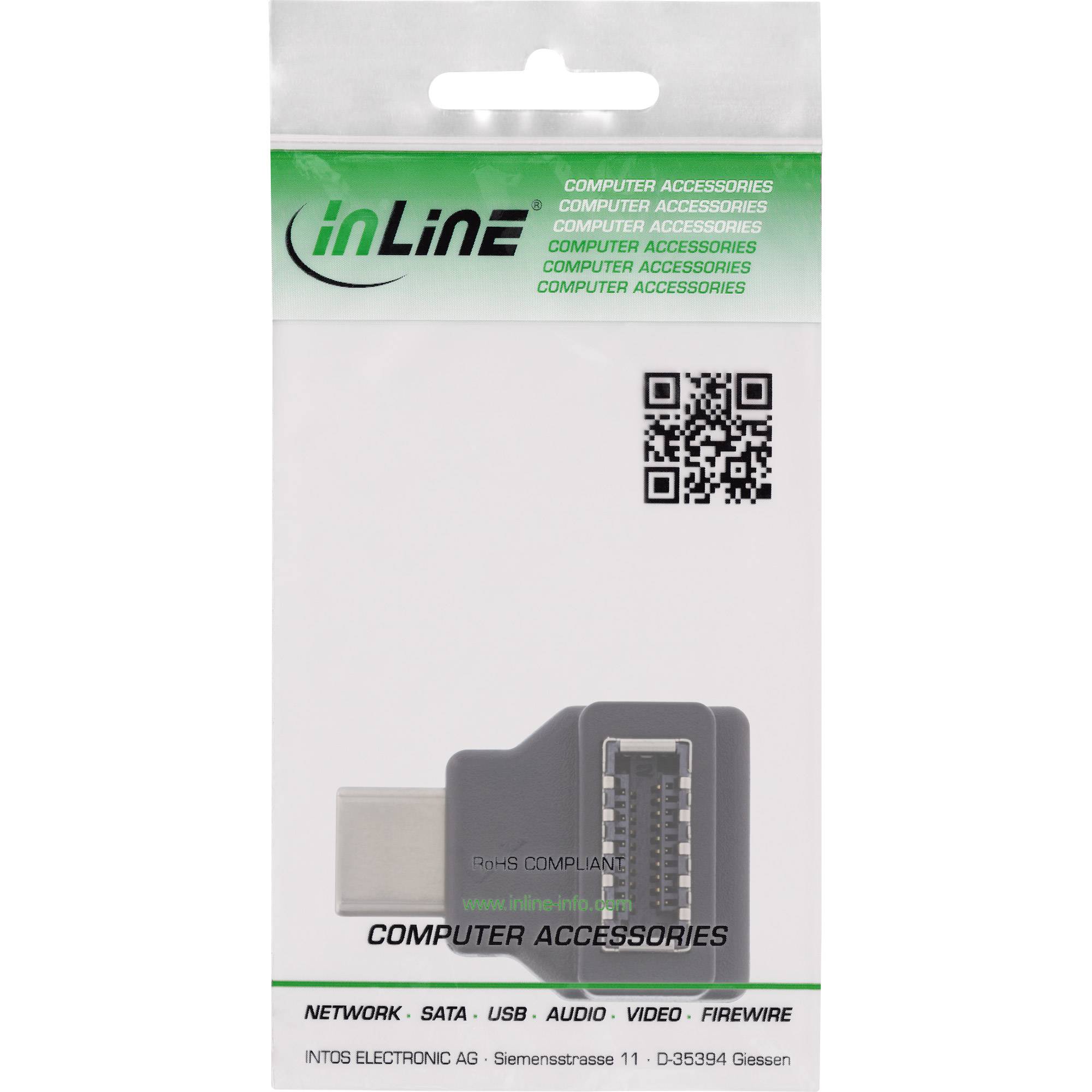 INLINE - USB 3.2 Adapter - USB-C Stecker zu intern USB-E Frontpanel Buchse
