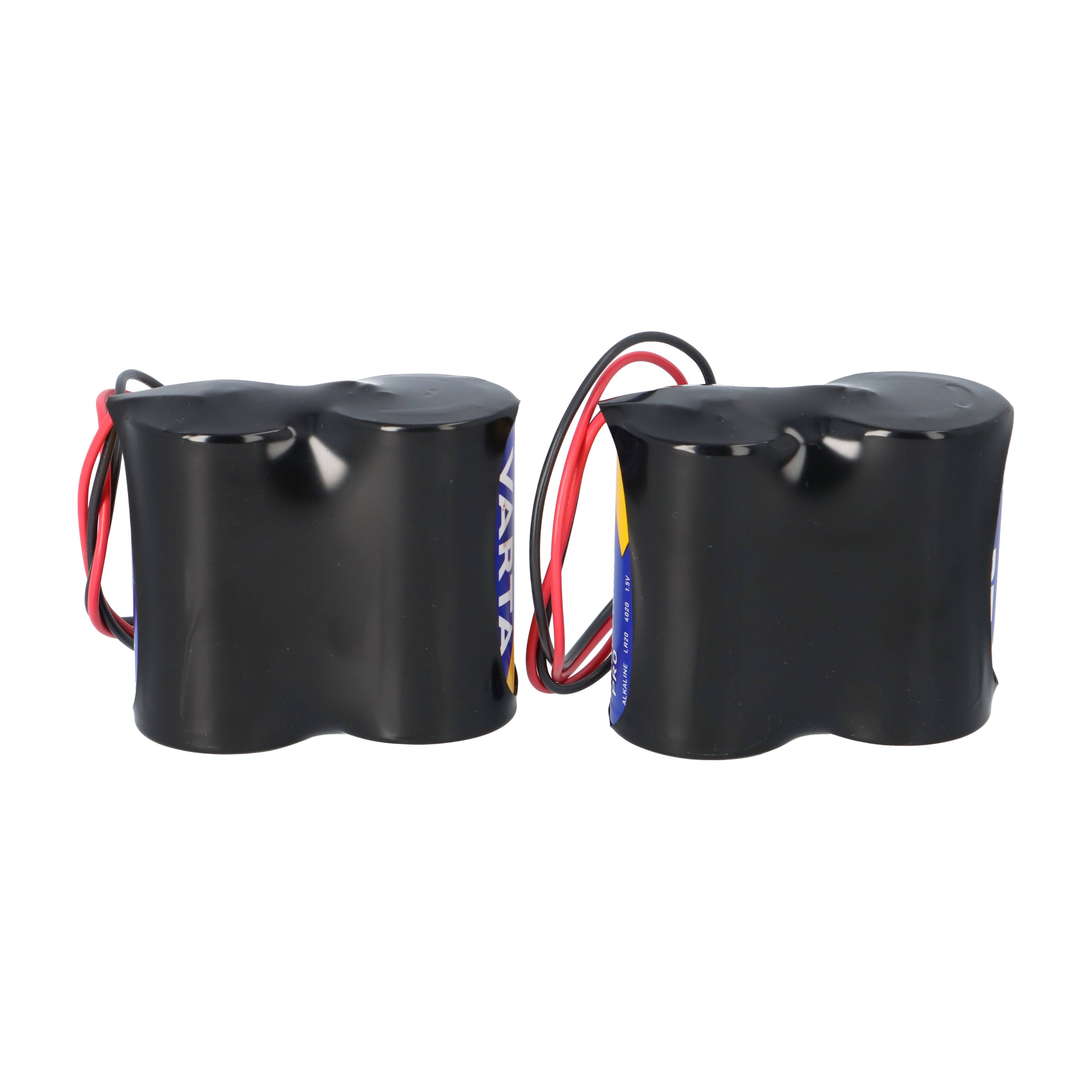 Ersatzbatterie kompatibel ABUS Security-Center für 2WAY-Funksirene 2x2er Set Panasonic Stecker