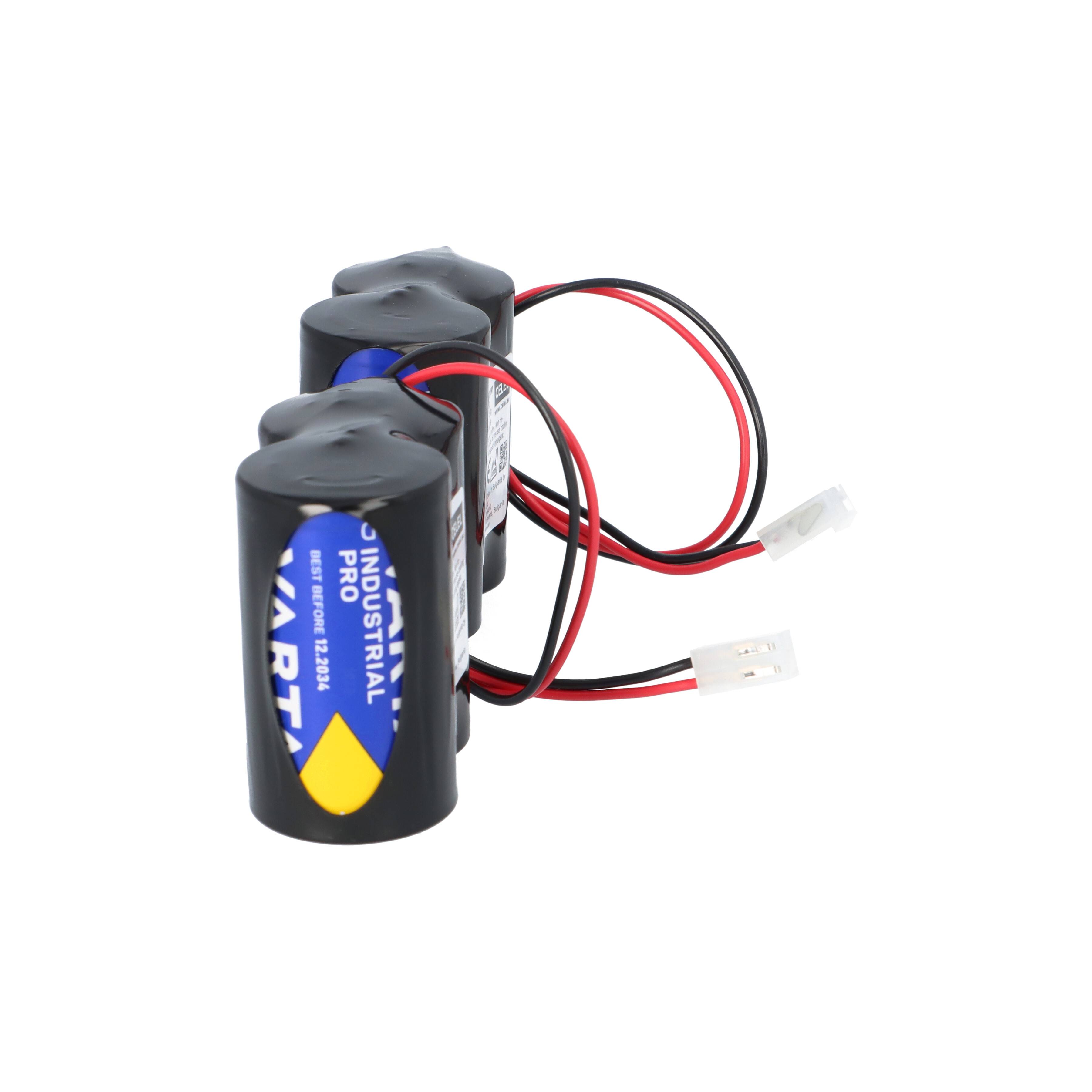 Ersatzbatterie kompatibel ABUS Security-Center für 2WAY-Funksirene 2x2er Set Panasonic Stecker