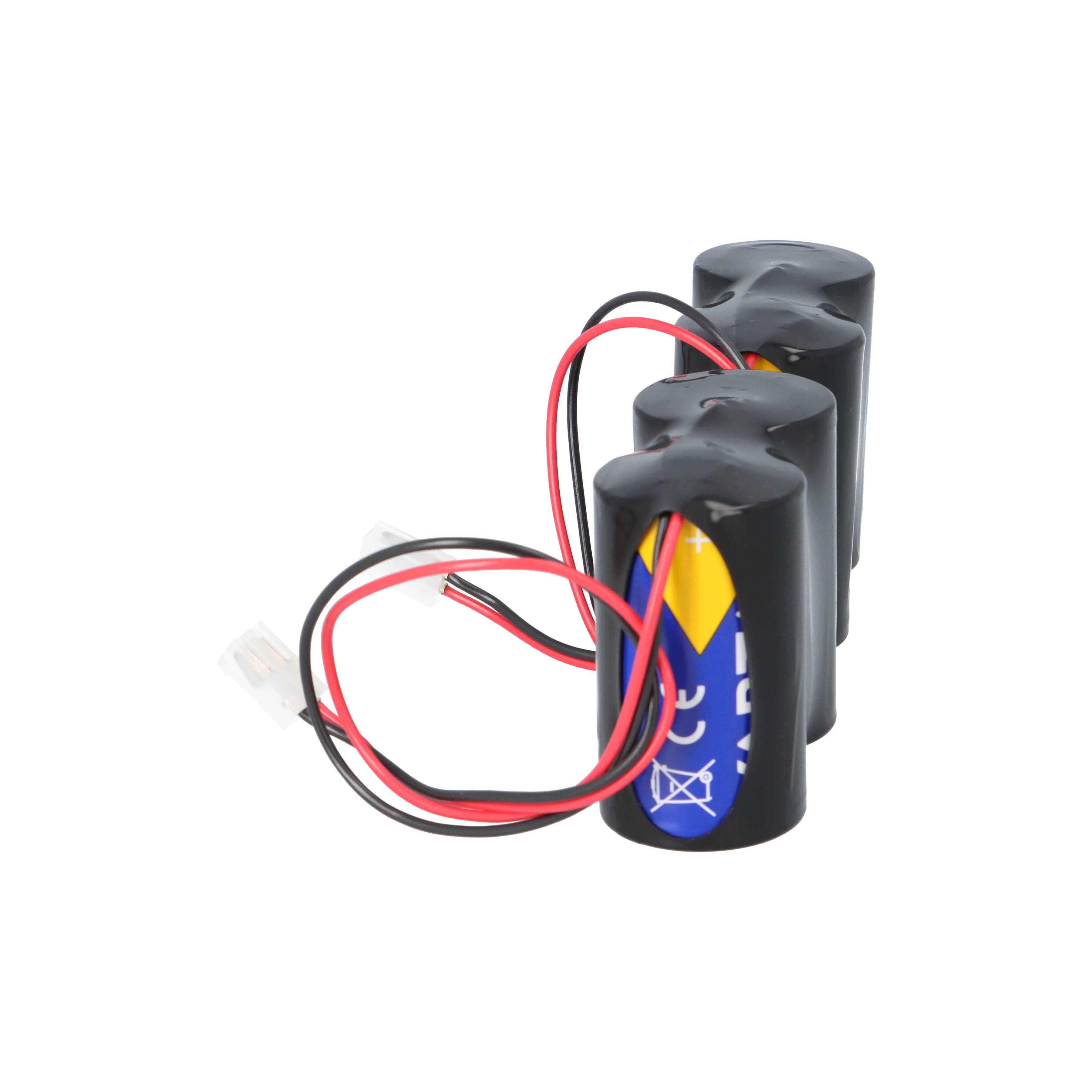 Ersatzbatterie kompatibel ABUS Security-Center für 2WAY-Funksirene 2x2er Set Panasonic Stecker