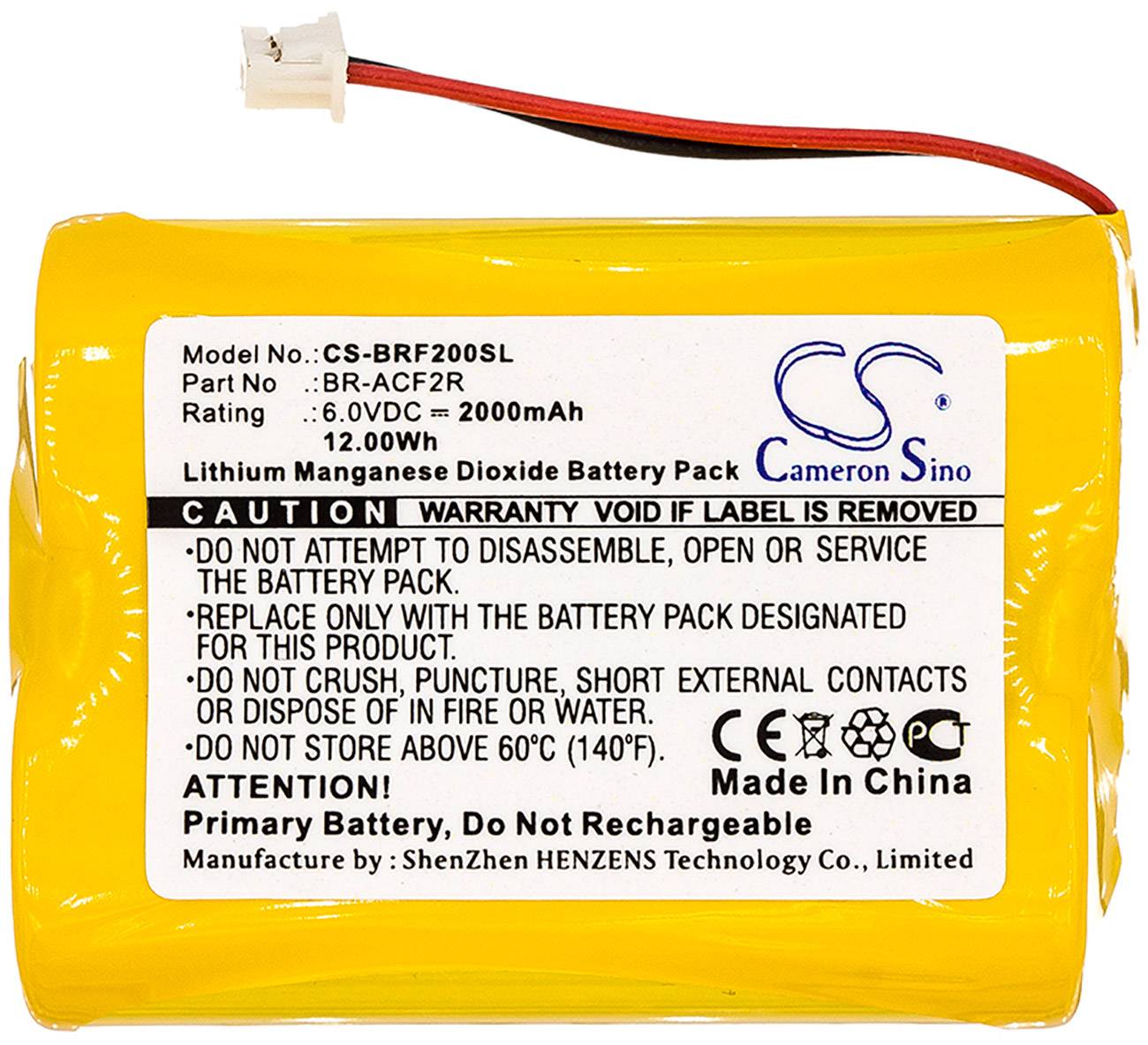 Lithiumbatterie kompatibel zu BR-ACF2R