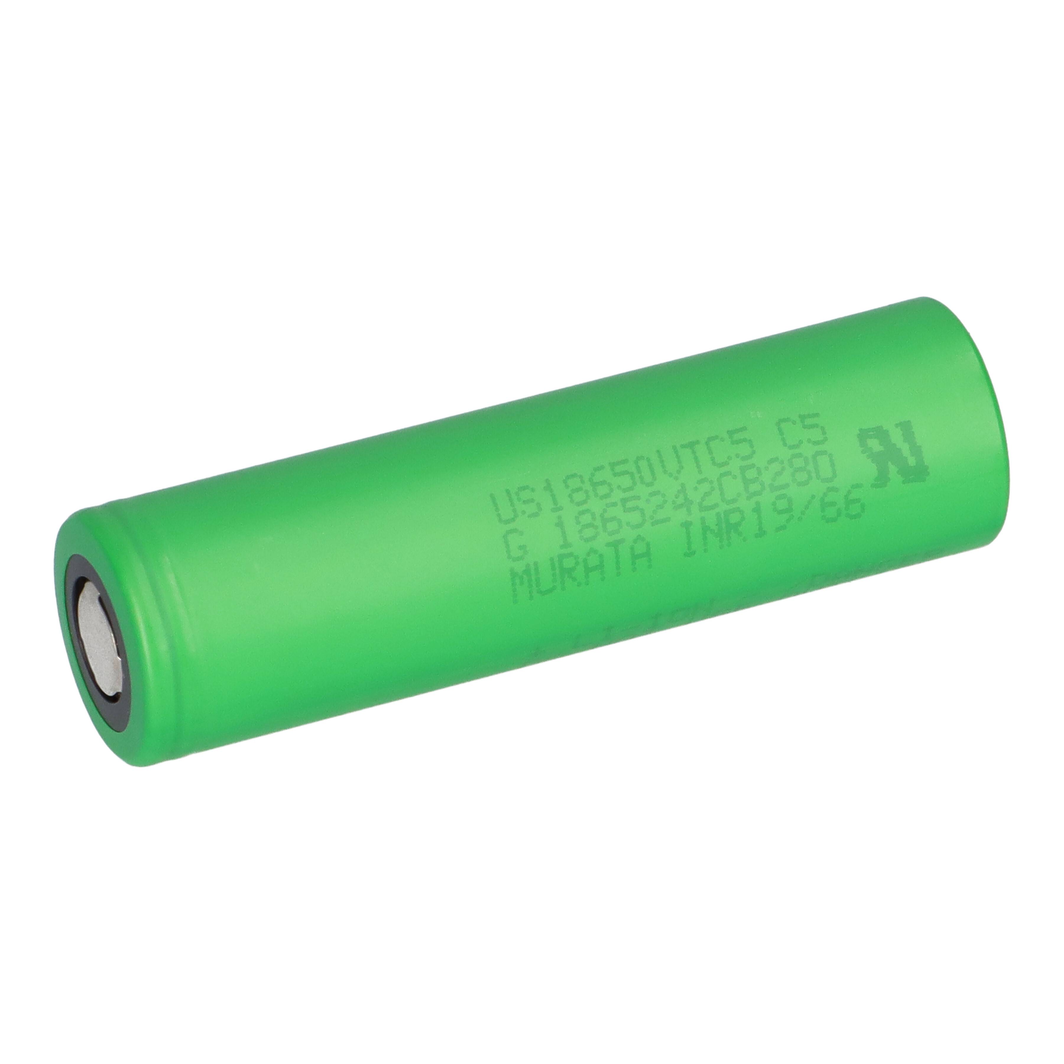 10x Murata Akku Li-Mn US18650VTC5 3,6V 2610mAh LiNiMnCoO2 max. 30A Akku