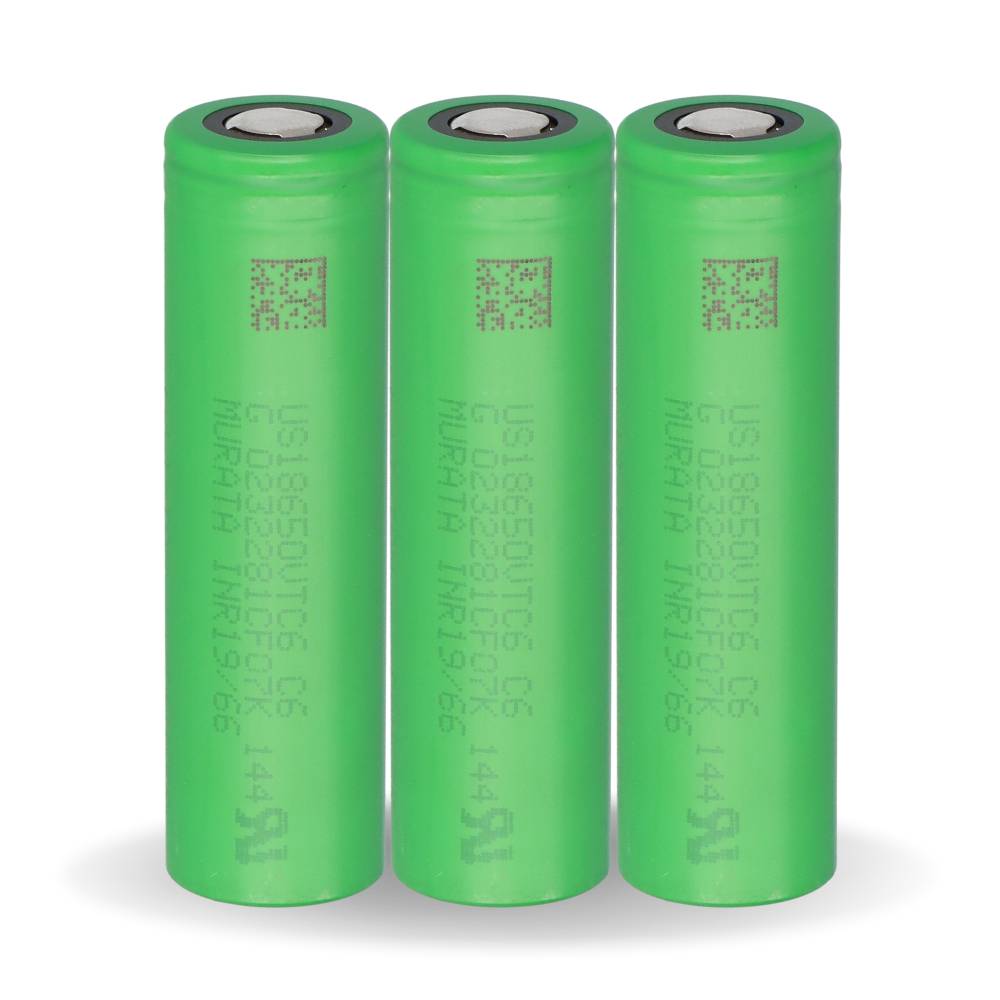 3x Murata Akku US 18650 VTC6 3120mAh 30A