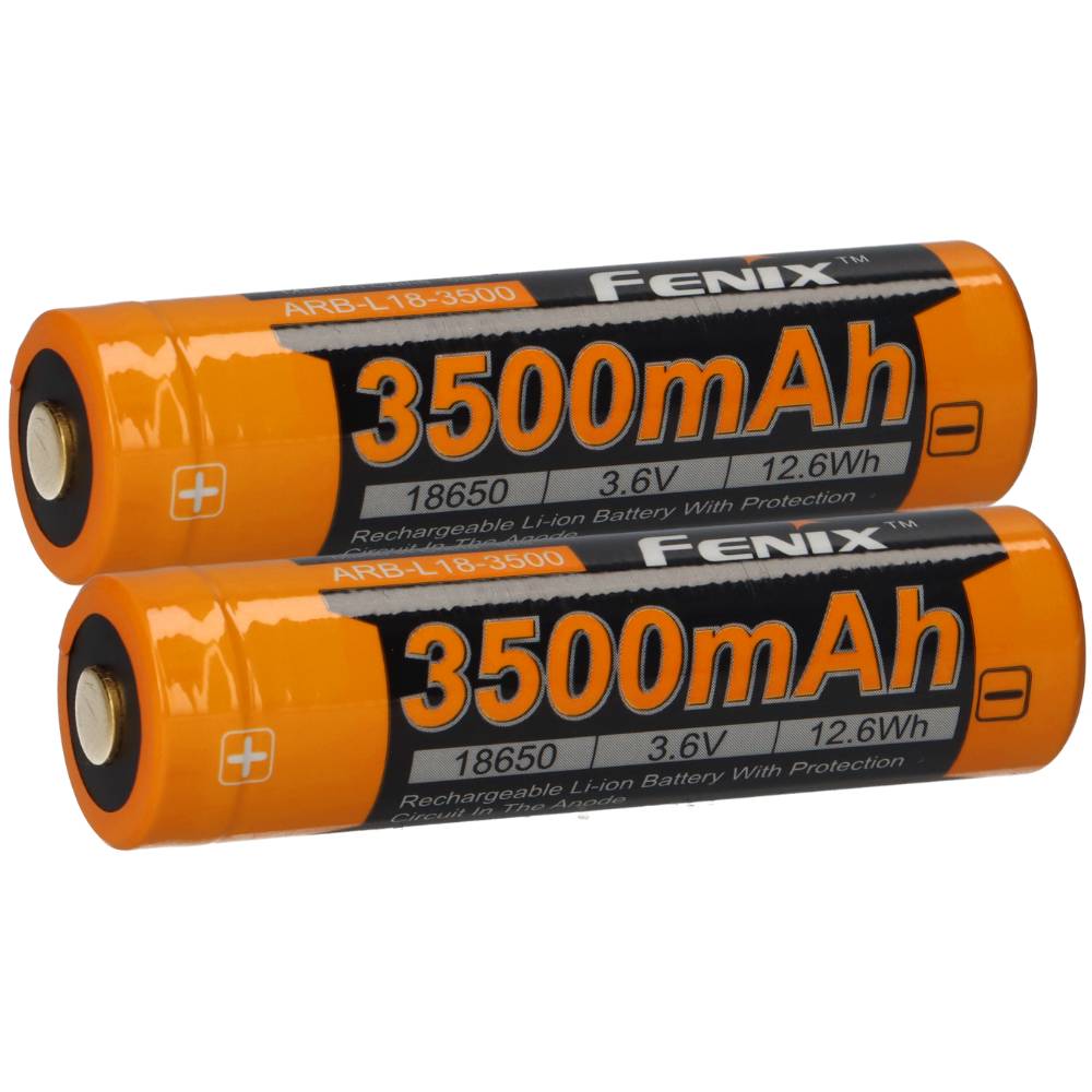 2x Fenix ARB-L18-3500 Li-Ion Akku 18650, 3500mAh geschützt