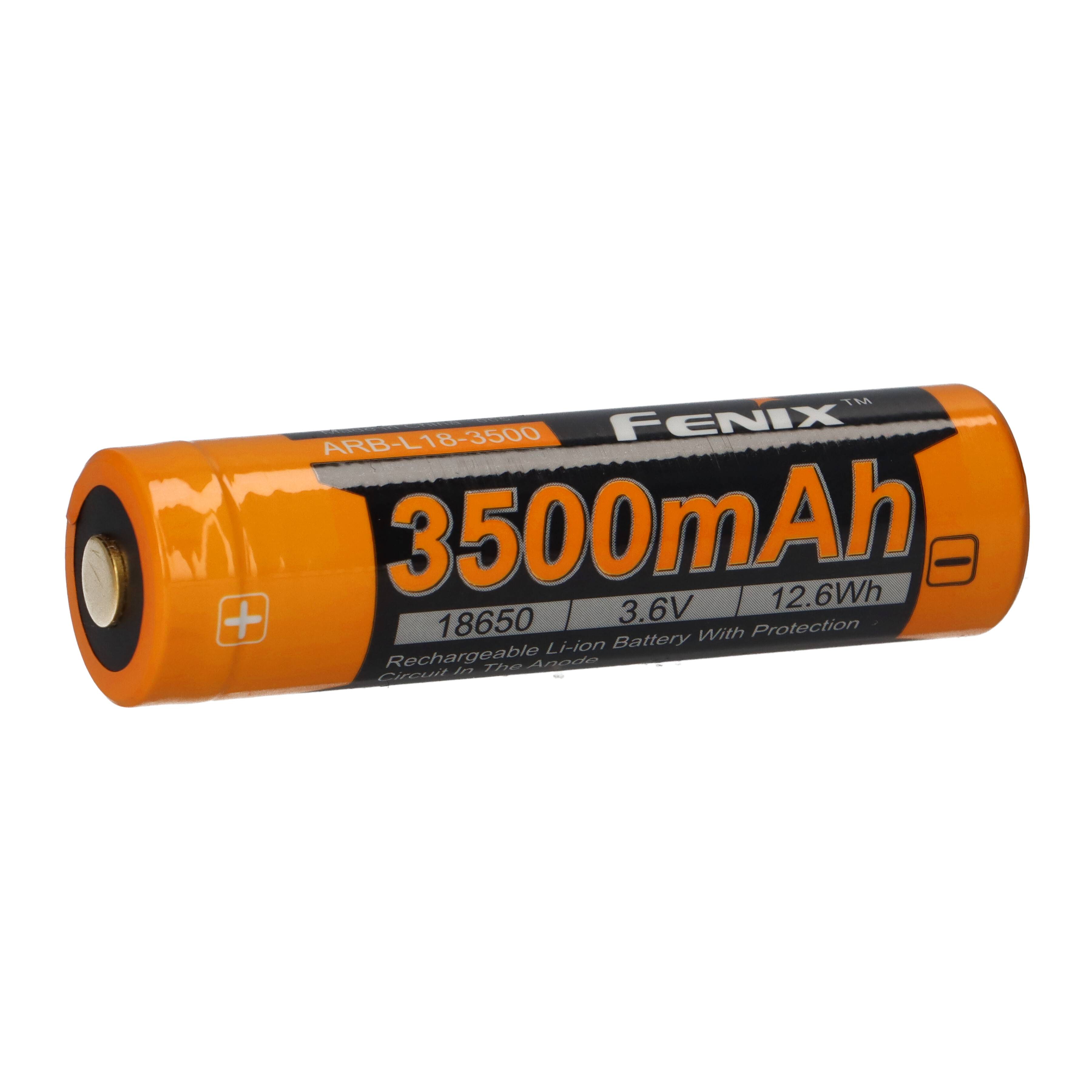 2x Fenix ARB-L18-3500 Li-Ion Akku 18650, 3500mAh geschützt