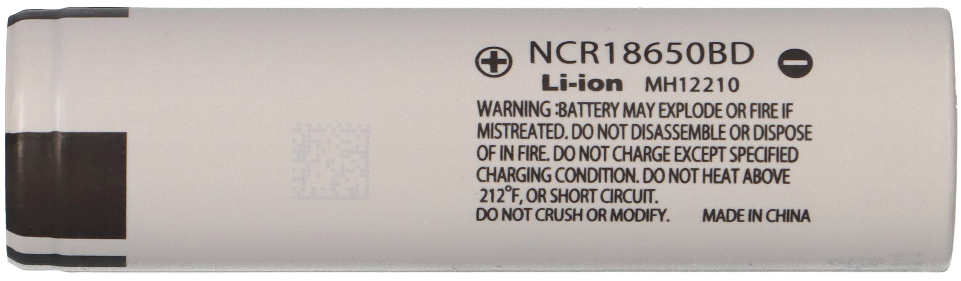 100x Panasonic Li-Ion 3,6V 3100mAh NCR18650BD NCR 18650