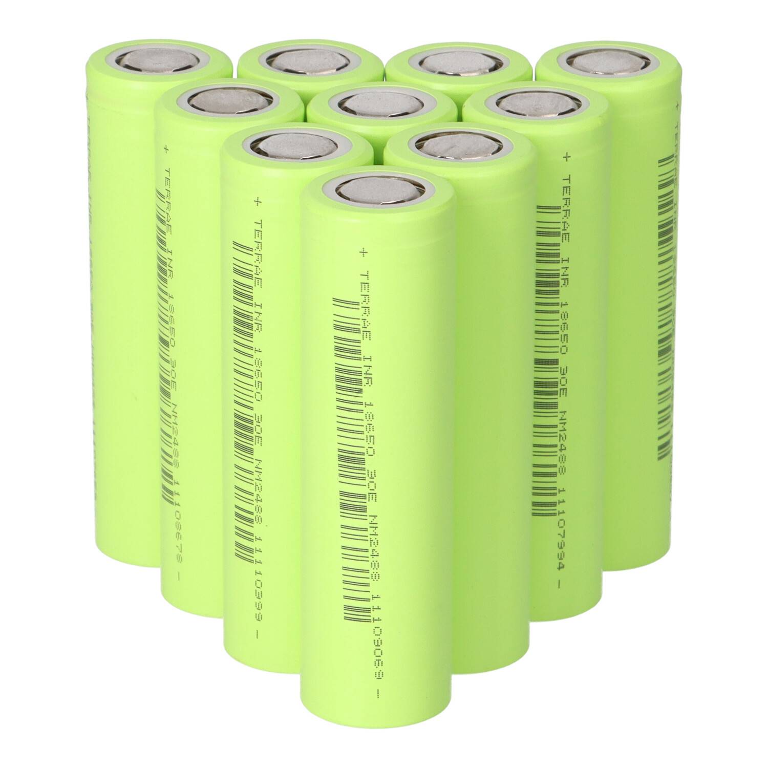 10x Lishen LR1865SS / TerraE INR18650-30E 3,65V 3000mAh – Flat Top
