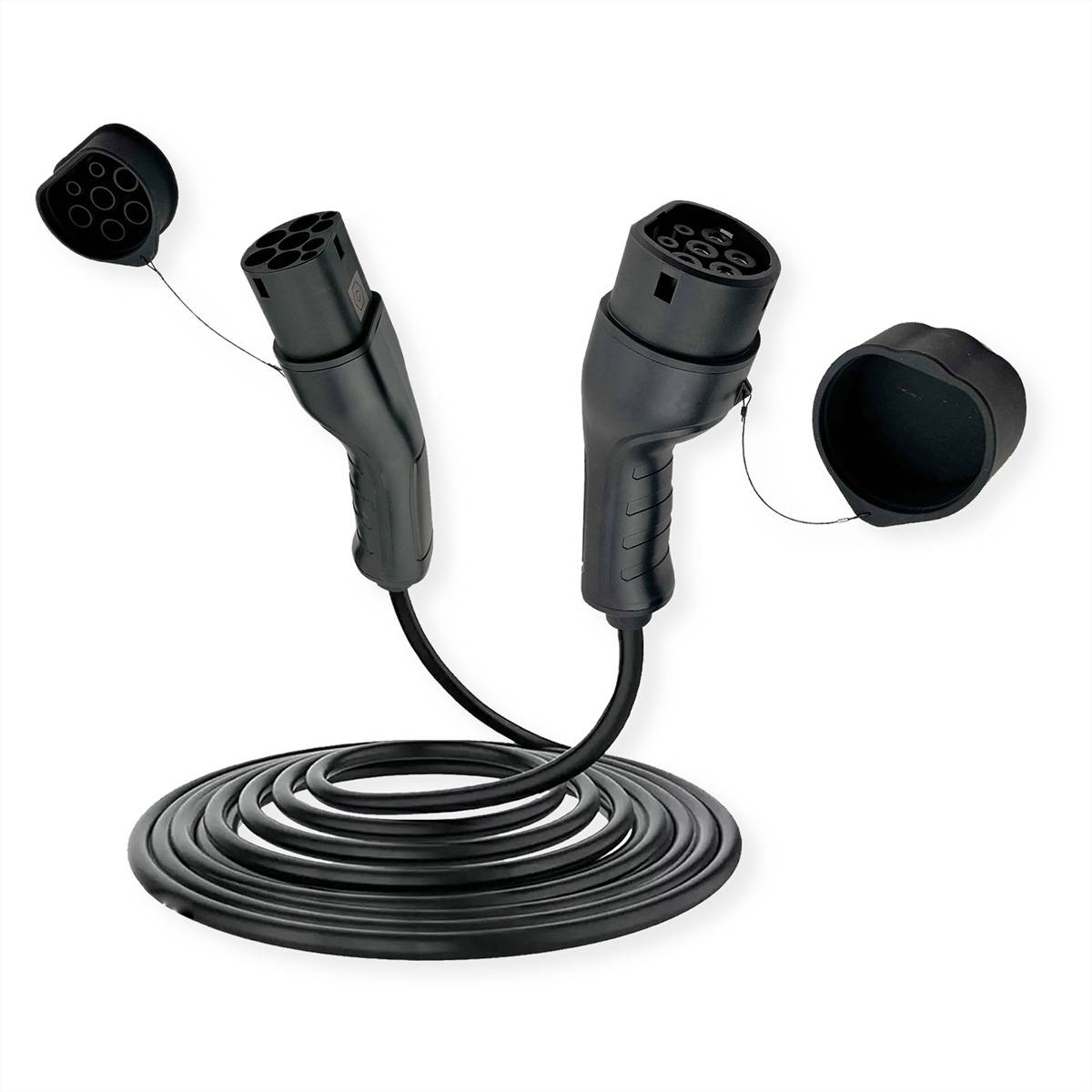ROLINE 19.08.0005, Schwarz, Typ 2, Typ 2, Gerade, Gerade, IP54, IP65