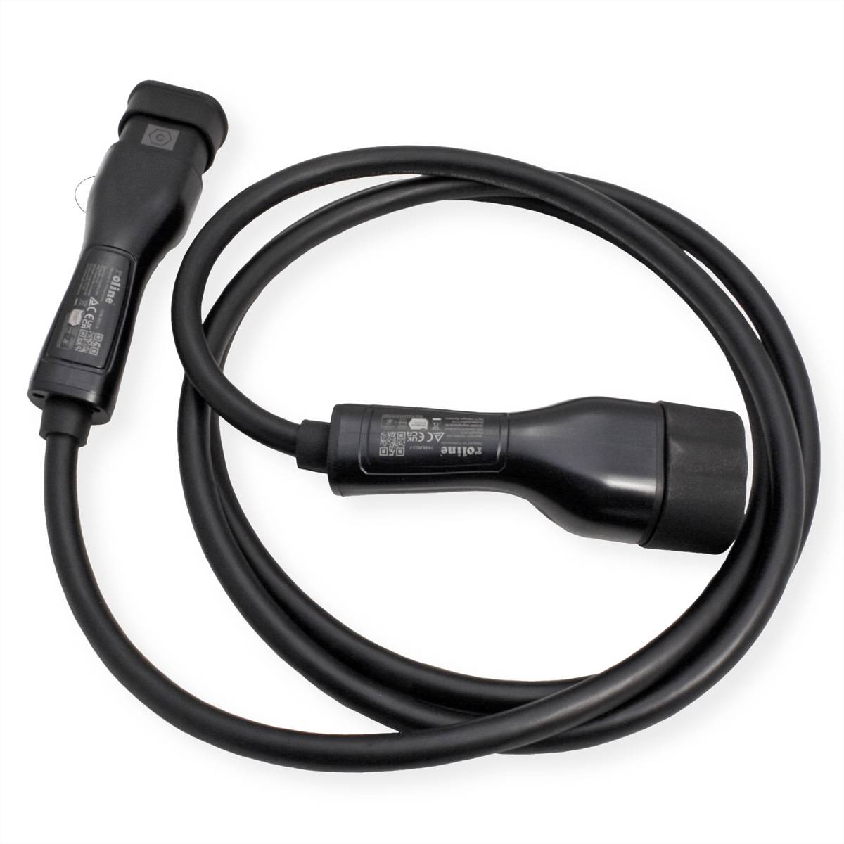 ROLINE E-Auto Ladekabel Typ2, 3-phasig, 480VAC (3P+N+E), 32 A, 22 kW, 3 m