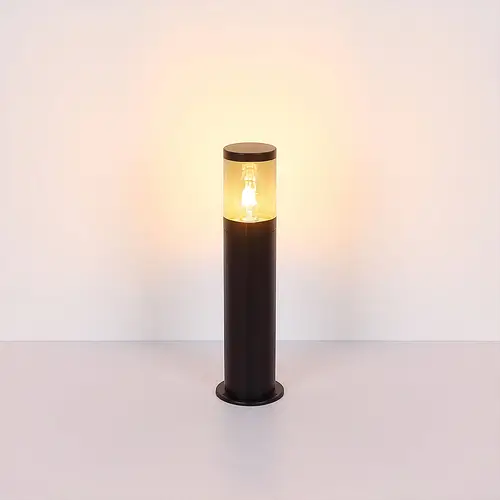 Stehlampe Standleuchte Außenbeleuchtung Sockelleuchte rauch Außen Garten, Edelstahl Kunststoff, 1x E27 Fassung, DxH 14x80 cm Stehlampe Standleuchte Außenbeleuchtung Sockelleuchte rauch Außen Garten, Edelstahl Kunststoff, 1x E27 Fassung, DxH 14x80 cm