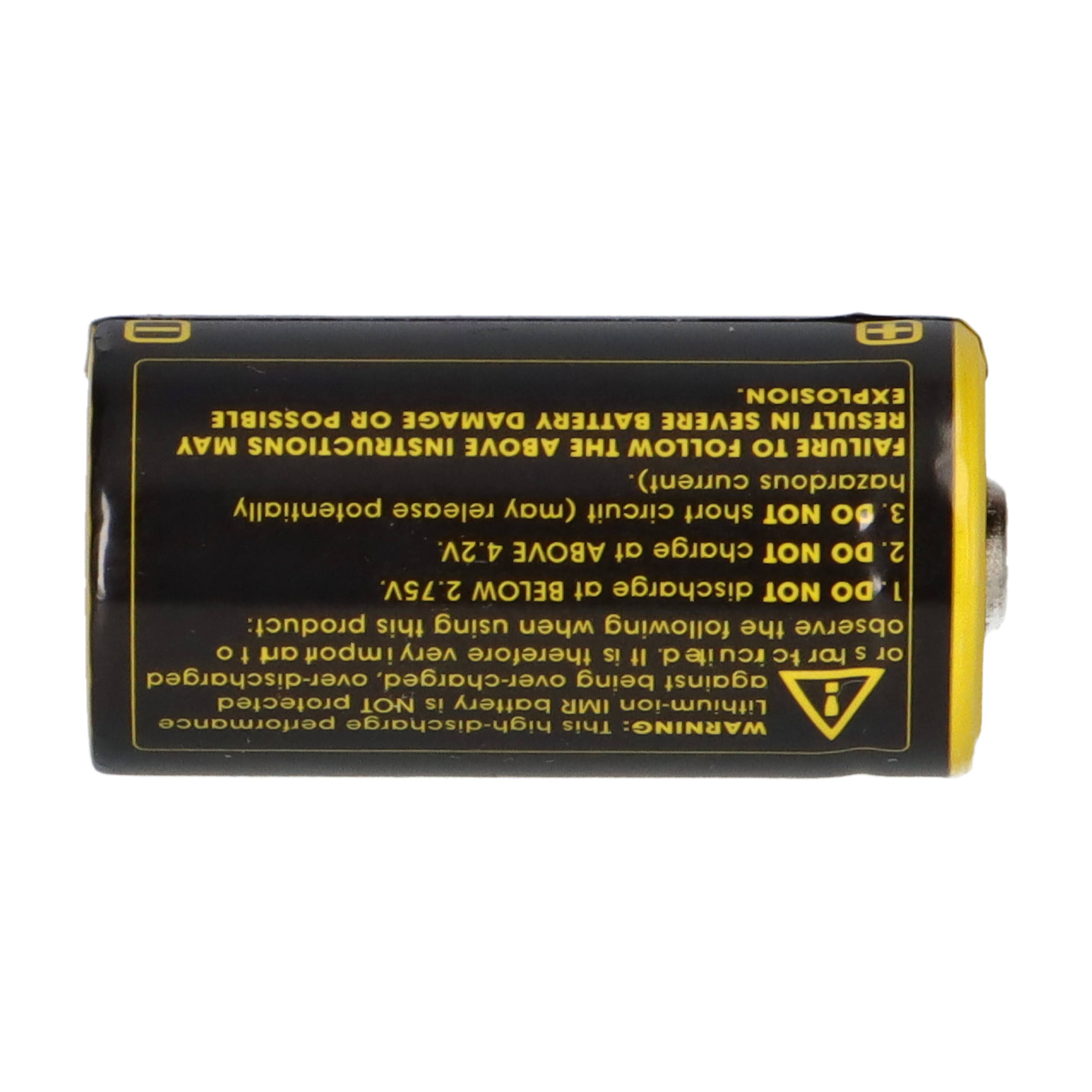2x Nitecore Li-Ion Akku Typ 18350 IMR (NI18350A) 700mAh für Leuchten