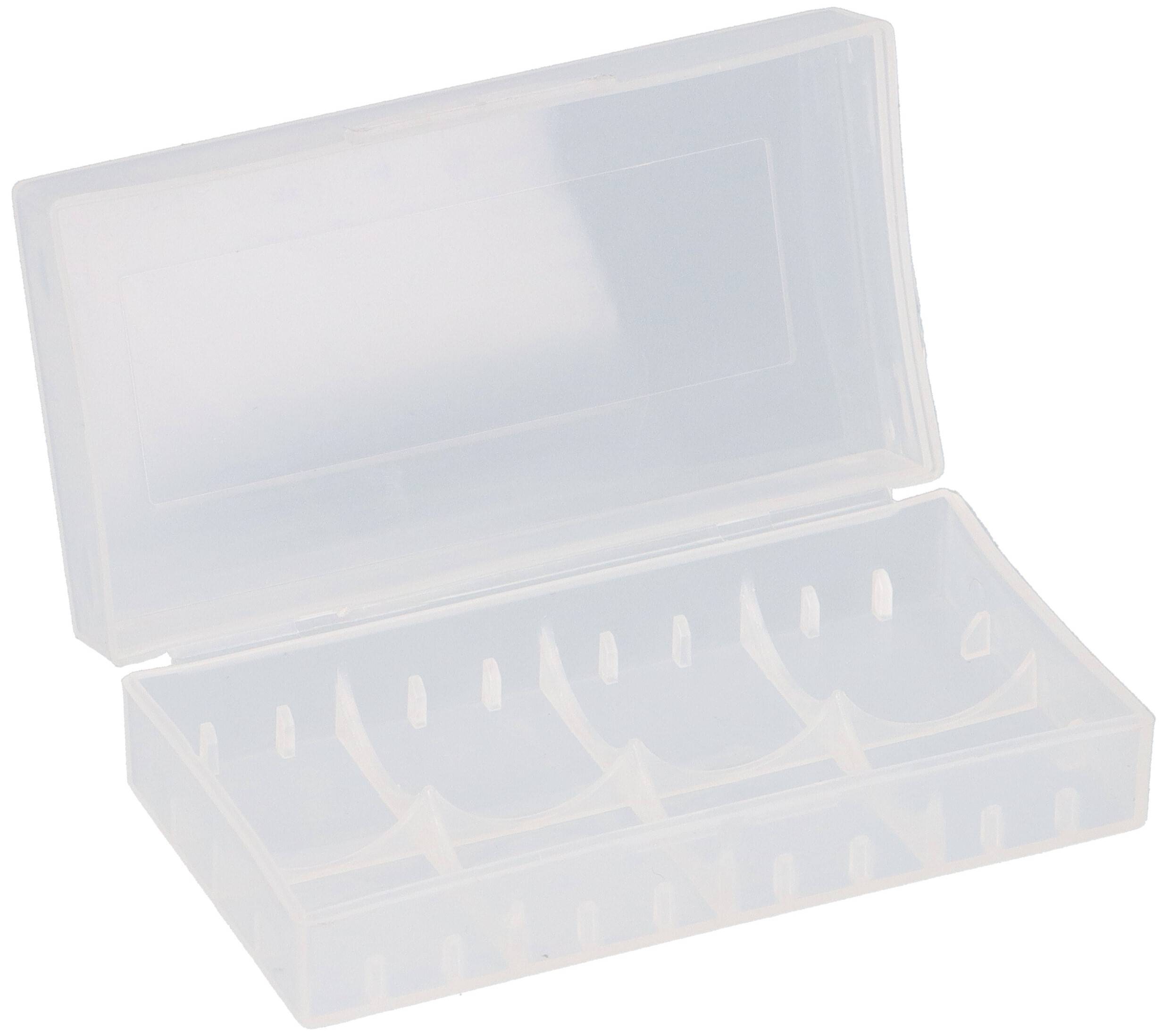Enerpower Aufbewahrungsbox für 2x Akkus 18650 Li Io Zellen auch für Akkus PCB Button Top
