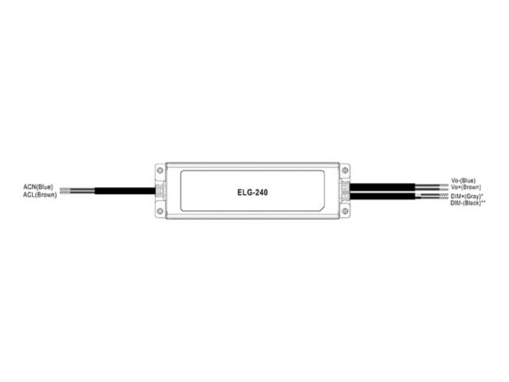 AC/DC LED-TREIBER MIT PFC-SCHALTKREIS - 1 AUSGANG - 3-DRAHTANSCHLUSS - EINSTELLUNG ÜBER POTENTIOMETER