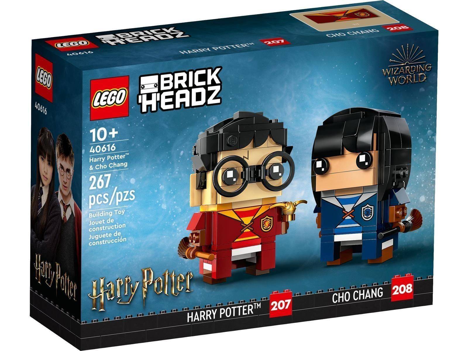 LEGO BrickHeadz Harry Potter und Cho Chang Bauset, ab 10 Jahren, 267 Teile, mit Charaktermodellen und Wizarding World Branding.
